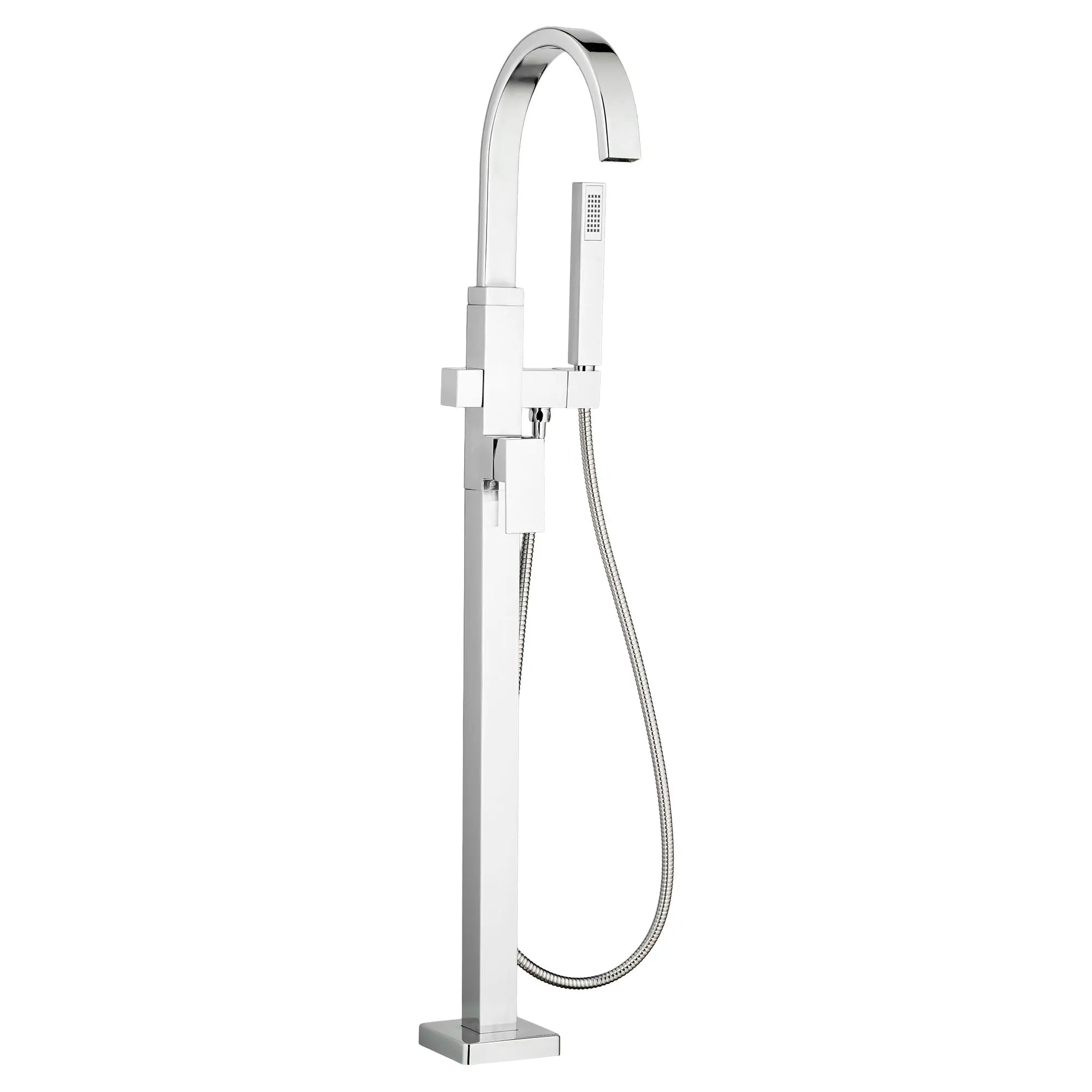 Times Square - Robinet de baignoire autoportant carré contemporain avec douchette for Flash® Rough-in Valve with Lever Handle // POLISHED CHROME // 59267_7184951002_0_CDNwebp.webp