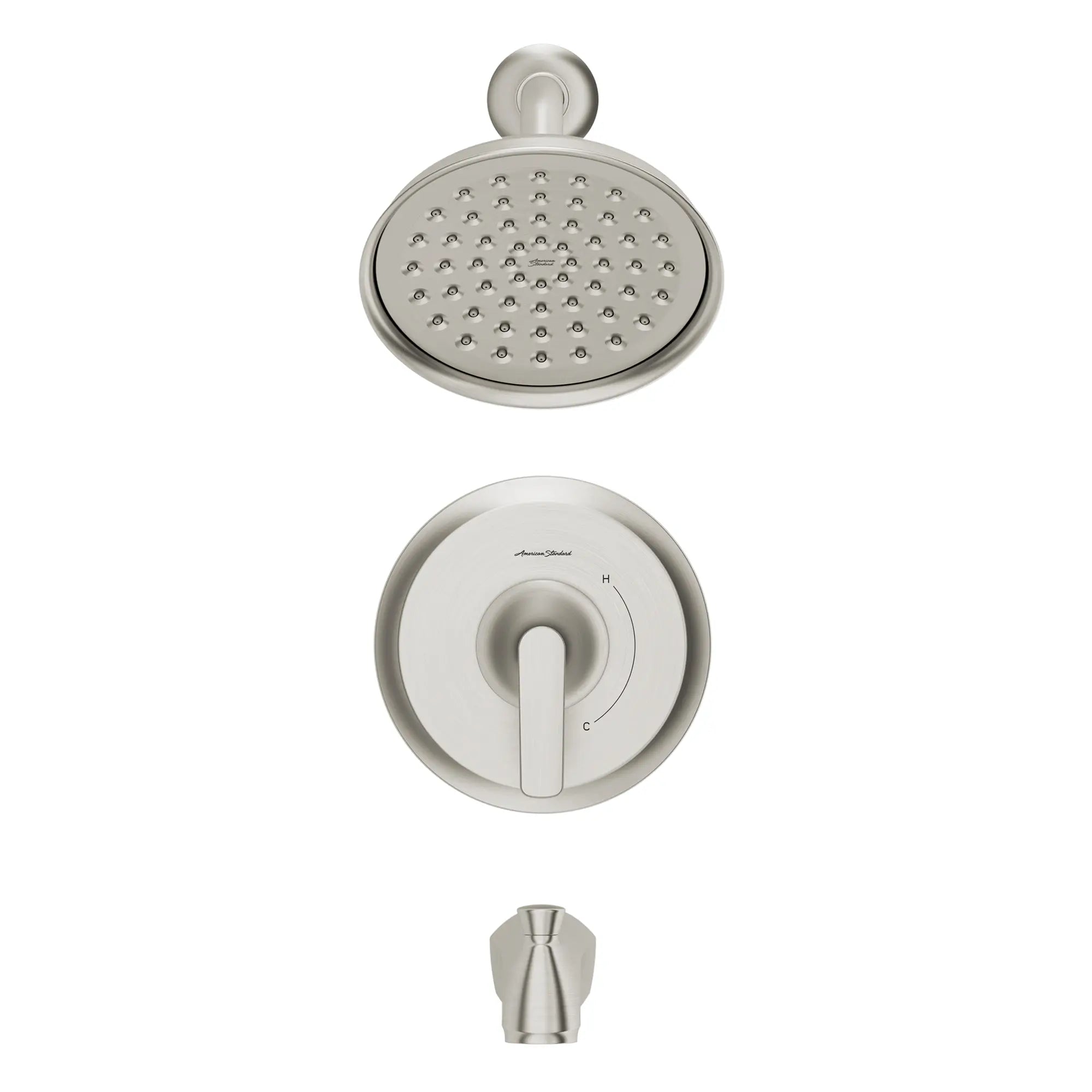 Kit de garniture bain et douche Corsham 1,8 gpm/6,8 L/min avec pomme de douche à économie d’eau, double cartouche céramique à pression équilibrée et poignée à levier // BRUSHED NICKEL // 61197_7428508.295_1_0_CDNwebp.webp