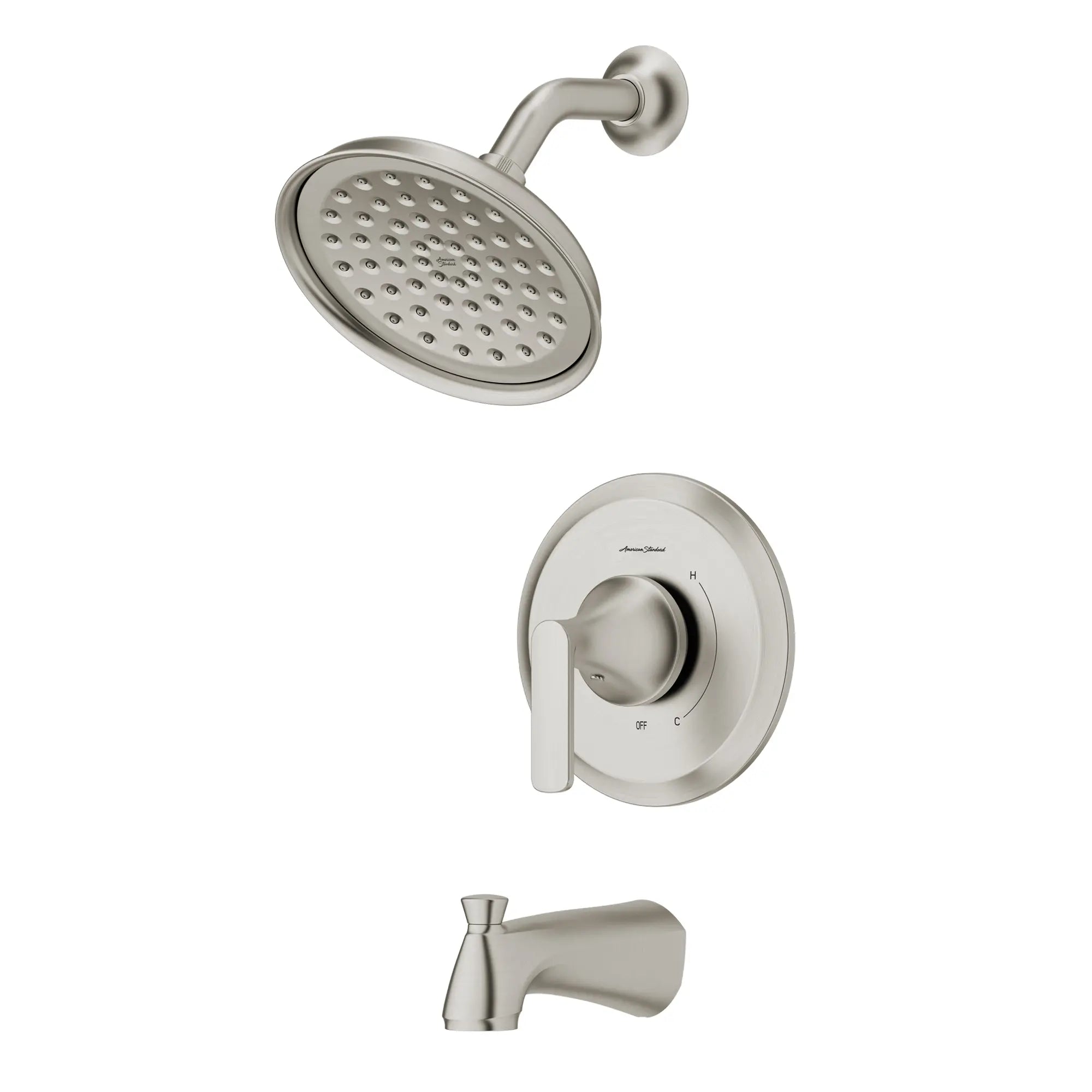 Kit de garniture bain et douche Corsham 1,8 gpm/6,8 L/min avec pomme de douche à économie d’eau, double cartouche céramique à pression équilibrée et poignée à levier // BRUSHED NICKEL // 61199_7428508.295_2_0_CDNwebp.webp