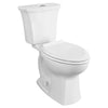 [765AA206.020] Edgemere® Two-Piece Dual Flush 1.28 gpf/4.8 Lpf and 1.0 gpf/3.8 Lpf 12-Inch Rough-In Chair Height Elongated-Front Toilet with Seat - White