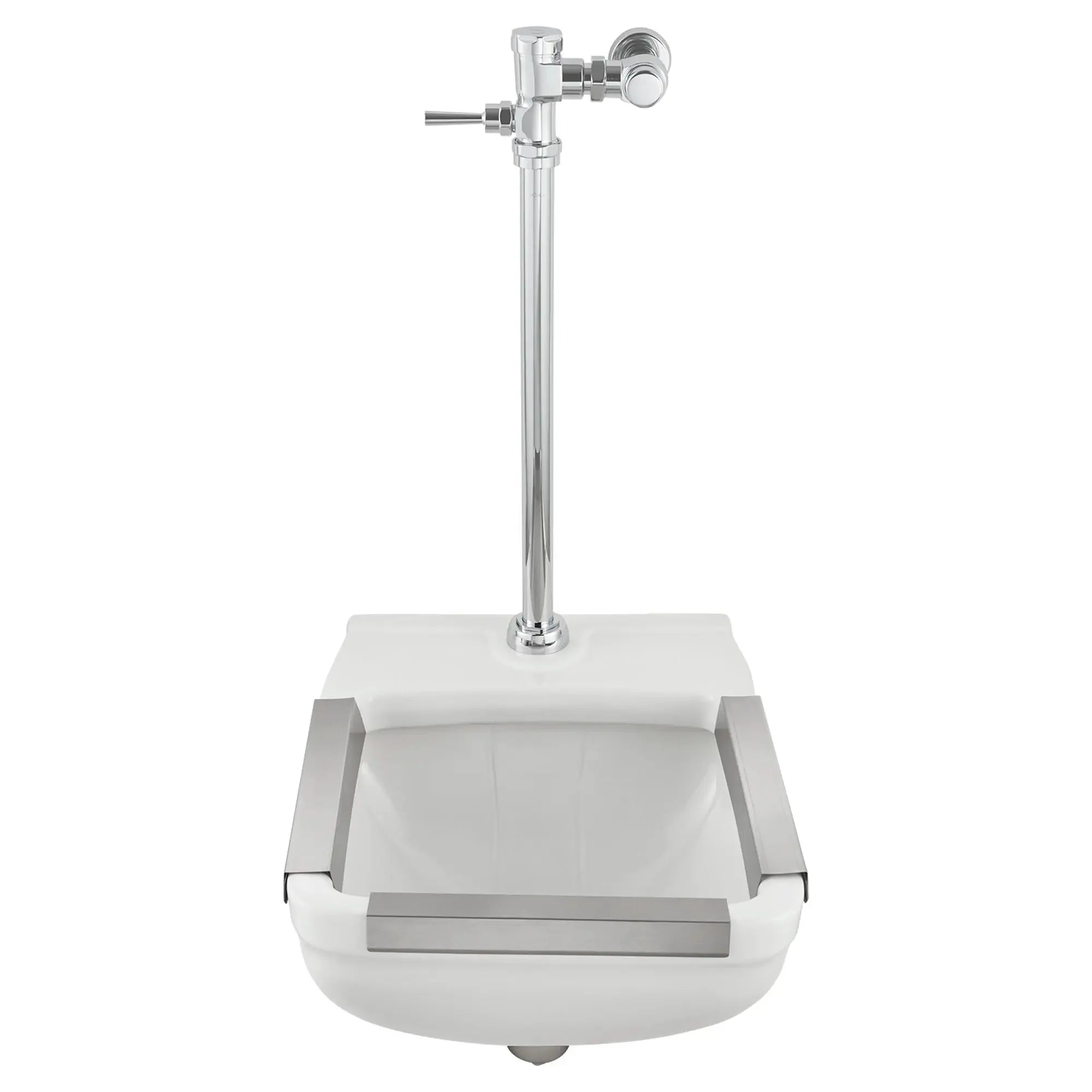 Ultima® - Robinets de chasse de lavabo de clinique, exposés, manuels à piston, 6,5 gpc/24,6 lpc, robinetterie de 24 po (610 mm) // CHROME POLI // 64575_9512999_7832512075_0376400020A_6047117002_M9641080020A_CDNwebp.webp