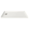 [A8001L-LHO.020] Studio 60 x 30-Inch Single Threshold Shower Base With Left-Hand Outlet - White