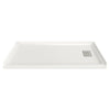 [A8001L-RHO.020] Studio 60 x 30-Inch Single Threshold Shower Base With Right-Hand Outlet - White