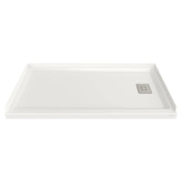 [A8002L-RHO.020] Studio 60 x 32-Inch Single Threshold Shower Base With Right-Hand Outlet - White