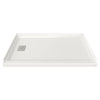 [A8003L-LHO.020] Studio 60 x 36-Inch Single Threshold Shower Base With Left-Hand Outlet - White
