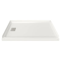 [A8003L-LHO.020] Studio 60 x 36-Inch Single Threshold Shower Base With Left-Hand Outlet - White