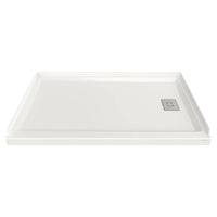 [A8003L-RHO.020] Studio 60 x 36-Inch Single Threshold Shower Base With Right-Hand Outlet - White
