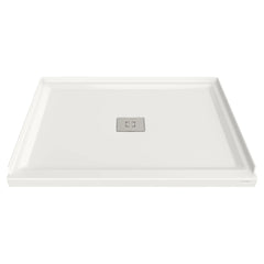 [A8004L-CO.020] Studio 48 x 36-Inch Single Threshold Shower Base With Center Drain - White