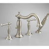 Quentin Bathtub Faucet for Flash Rough-in Valve with Lever Handles //   BRUSHED NICKEL // 66182_B_7440900295_CDNwebp.webp