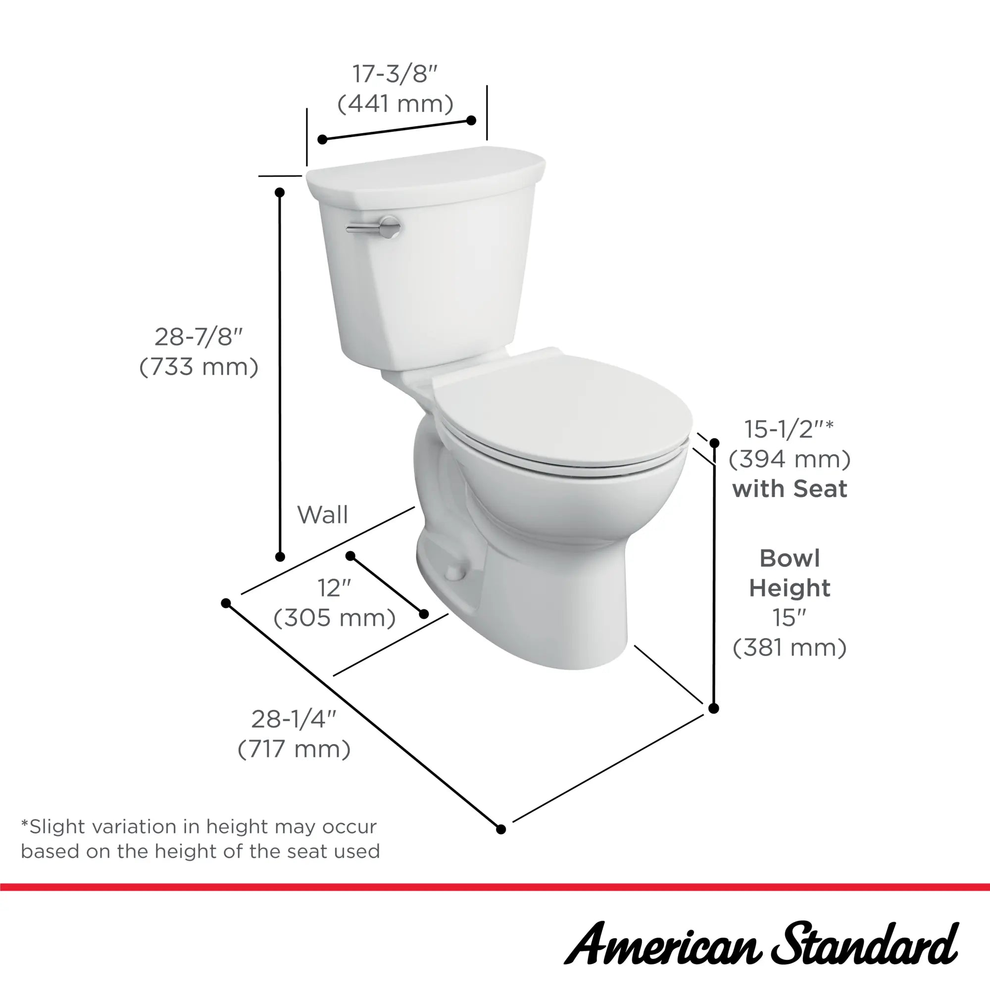Toilette Cadet® PRO, 2 pièces, 1,28 gpc/4,8 lpc, à cuvette au devant rond à hauteur régulière, sans siège // BLANC // 67106_Cadet_Infographic_215DA004_215DA104_0001_SEPT2025_1_CDNwebp.webp