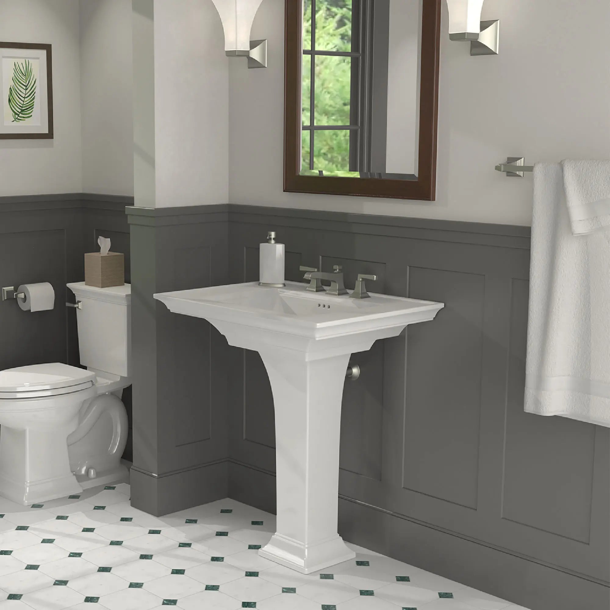 Combinaison de dessus et pieds de lavabo sur colonne Town Square® S de 8 po // BLANC // 67158_B-0297800020_1_CDNwebp.webp