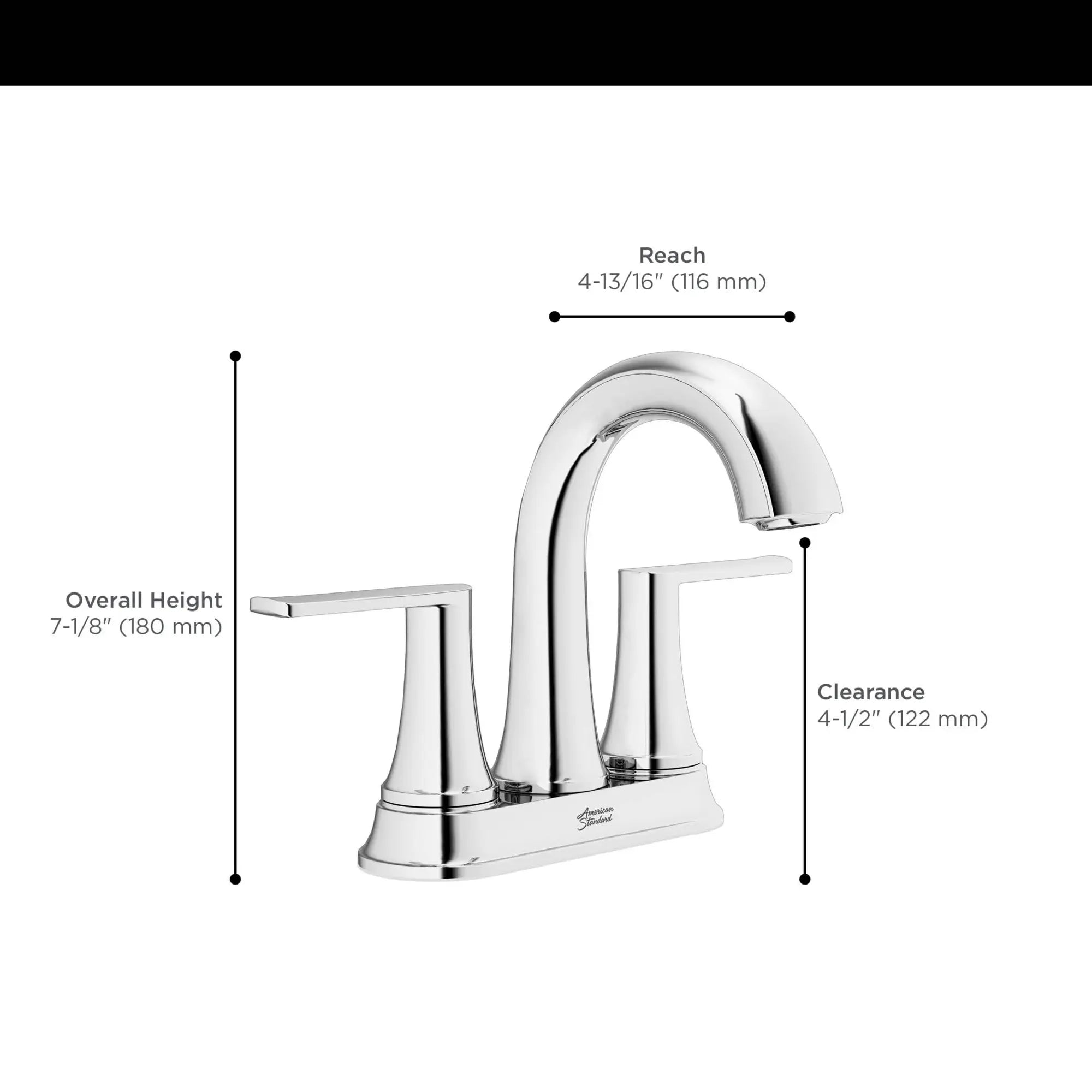 Robinet de salle de bain Corsham à deux poignées centrales à 4 pouces 1,2 gpm/4,5 L/min avec poignée à levier // CHROME POLI // 67340_AS_Corsham_7428201_Centerset_Bath_Faucet_Infographics_2_0_CDNwebp.webp