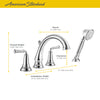 [T052901.002] Delancey® Bathtub Faucet With  Lever Handles and Personal Shower for Flash® Rough-In Valve - Polished Chrome