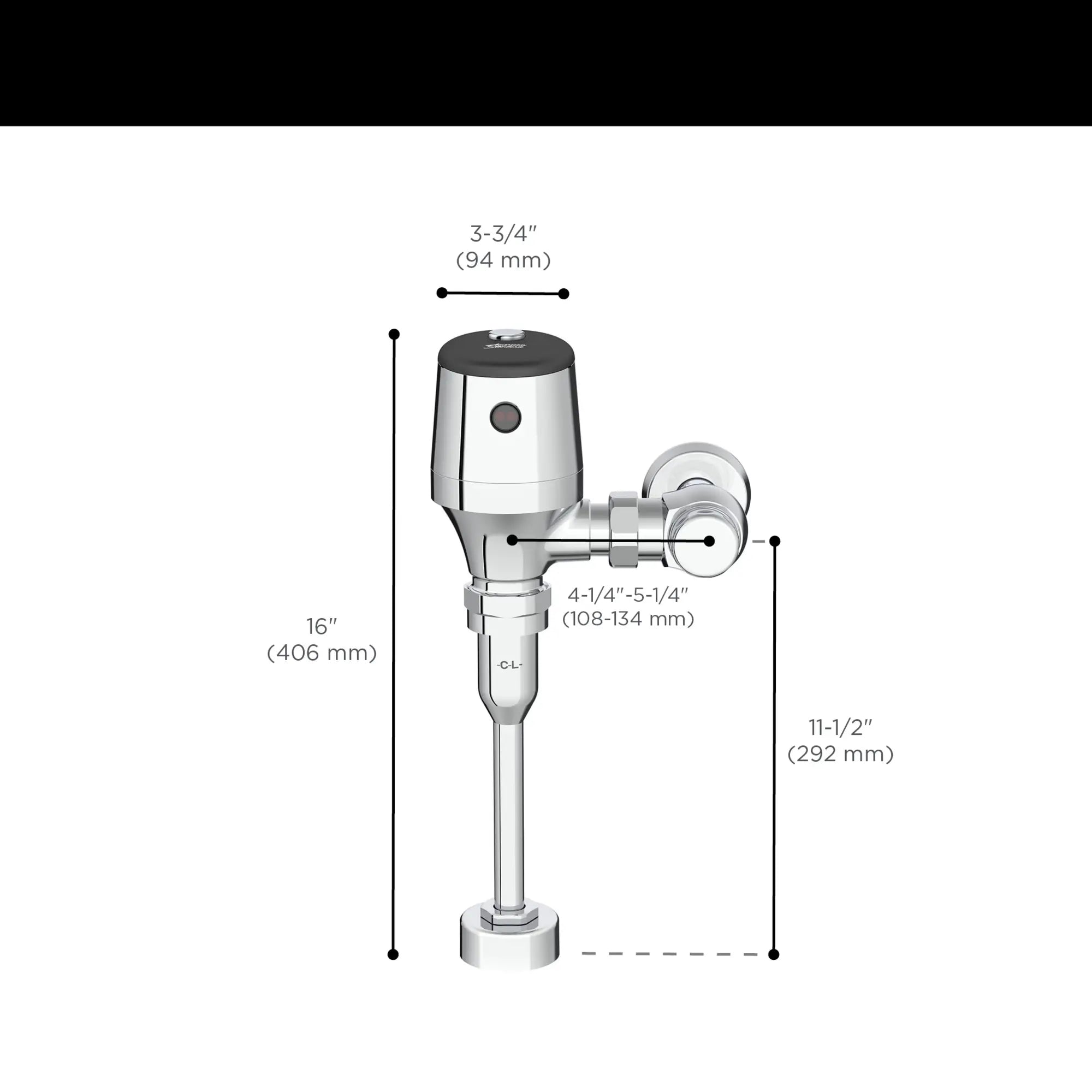 Ultima® Selectronic® - Robinets de chasse à diaphragme modèle de base, 0,125 gpc/0,5 lpc // CHROME POLI // 67420_AS_Diaphragm_Urinal_Flush_Valve_624B013_624B051_624B101_Info_2_0_CDNwebp.webp