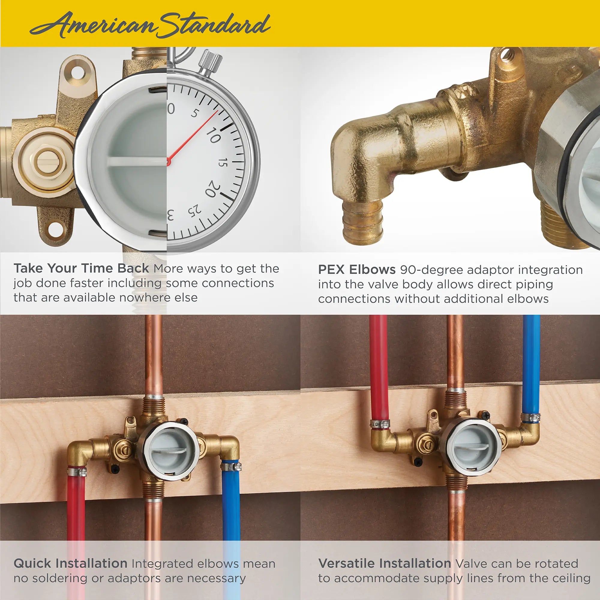 Flash® - Robinet brut de douche avec entrées de sertissage coudées PEX/sorties universelles // SANS FINI // 67560_Flash_Valve_RU107E_RU107ESS_Info_0_CDNwebp.webp