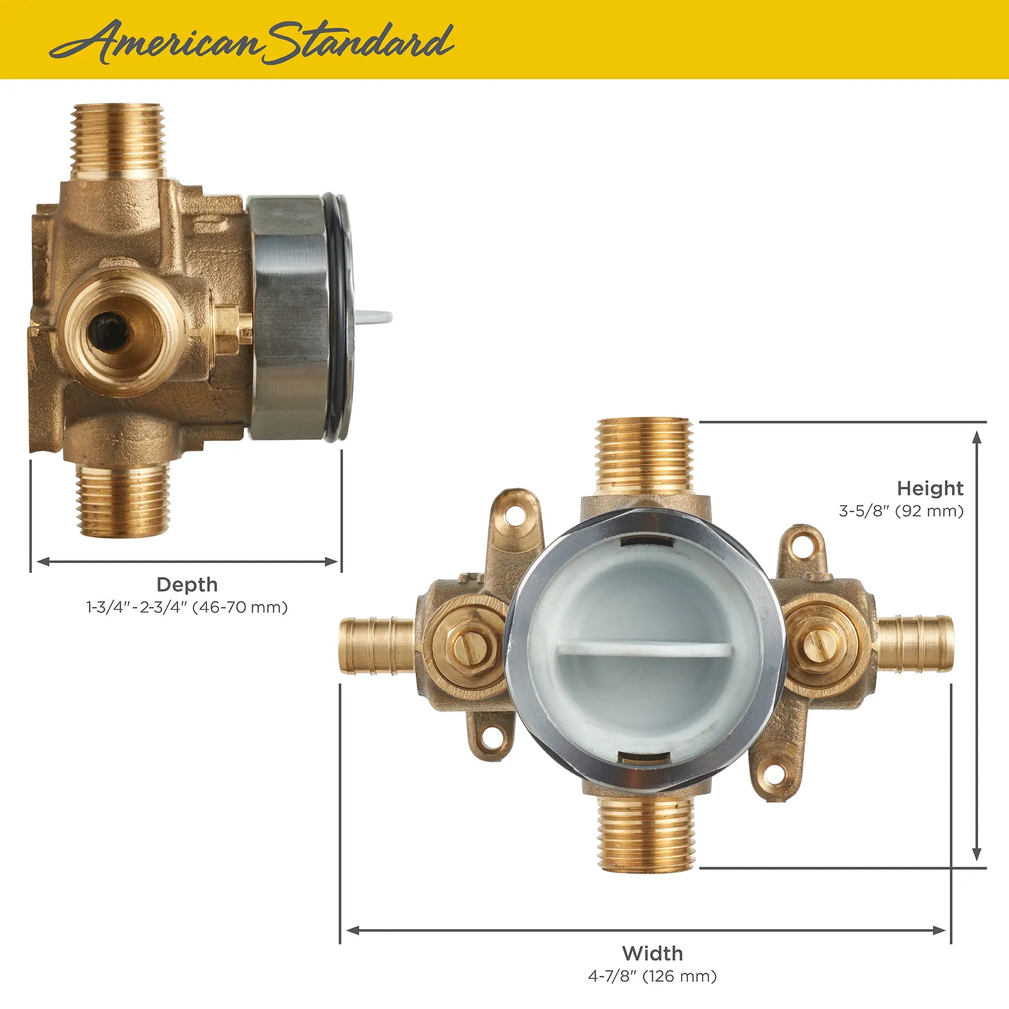 Flash® - Robinet brut de douche avec entrées de sertissage PEX/sorties universelles - robinets d’arrêt à tournevis // SANS FINI // 67566_Flash_Valve_RU107SS_Info_3_0_CDNwebp.webp