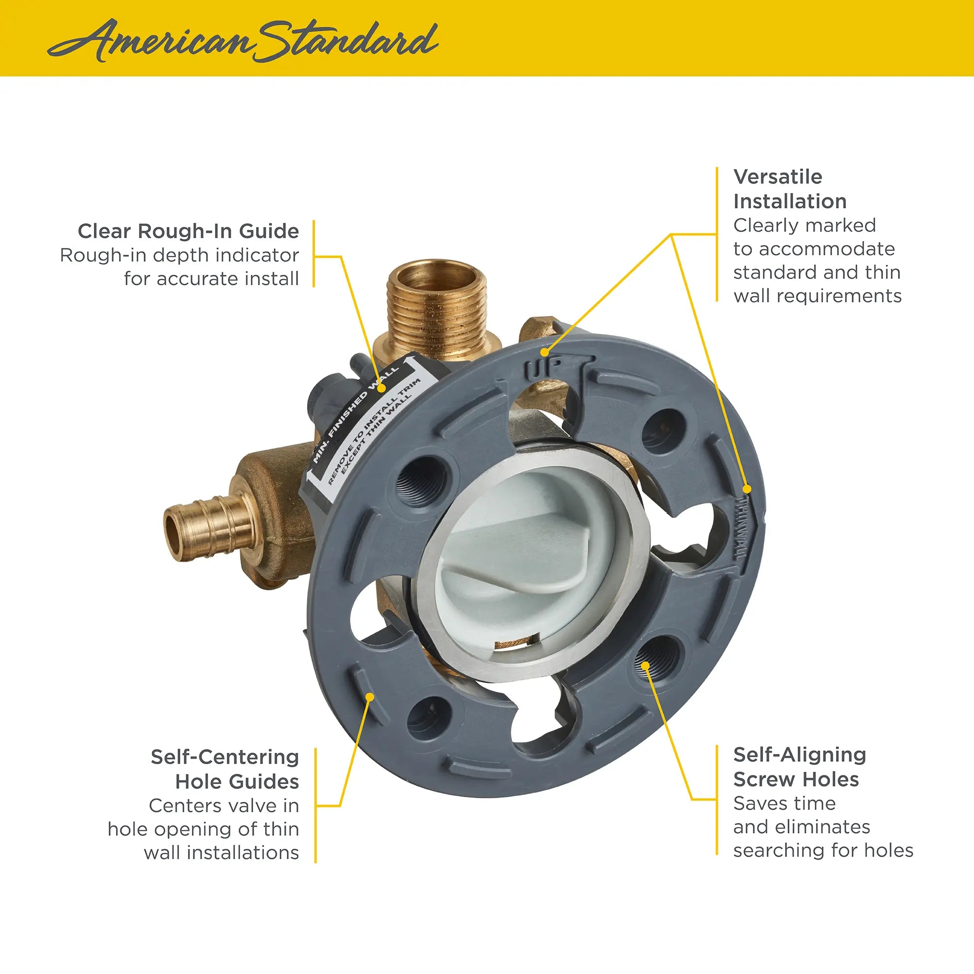 Flash® - Robinet brut de douche avec entrées de sertissage PEX/sorties universelles // SANS FINI // 67568_Flash_Valve_RU107_Info_2_0_CDNwebp.webp