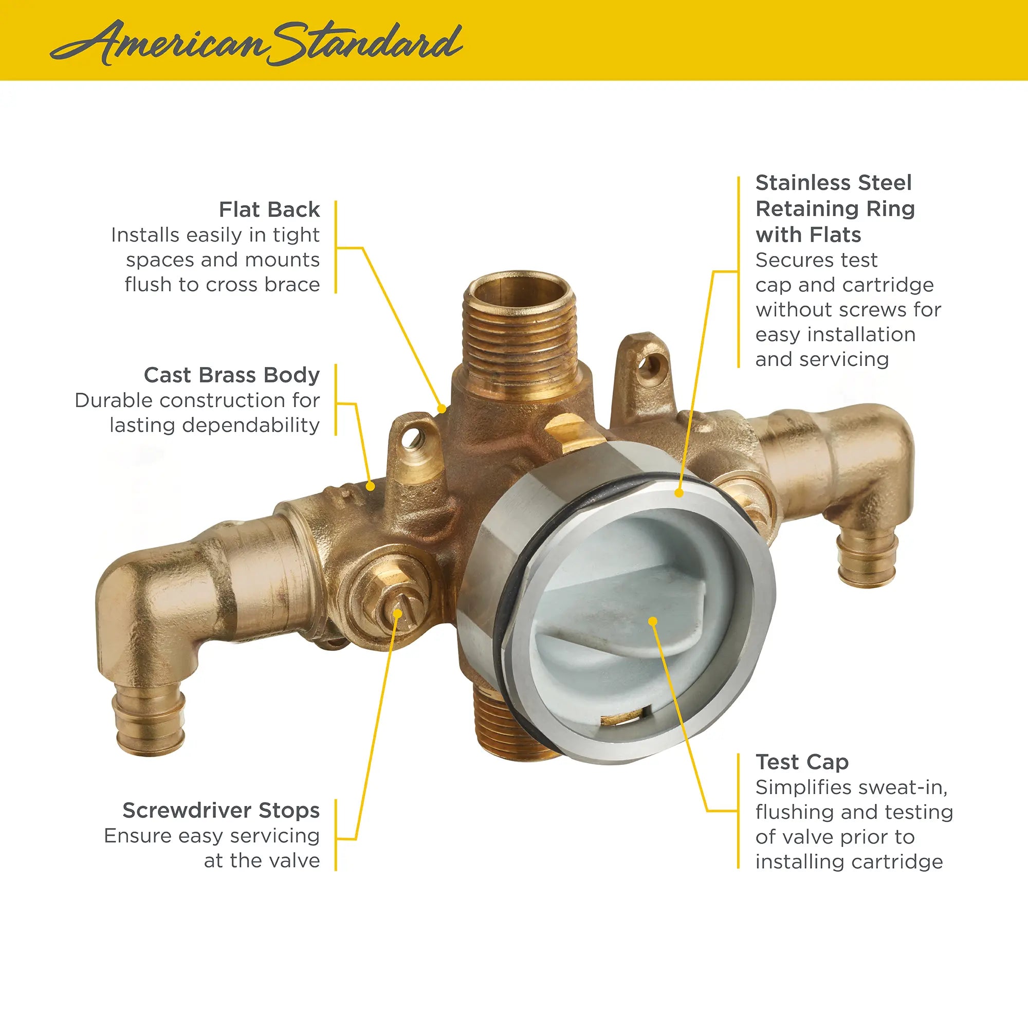 Flash® - Robinet brut de douche avec entrées d’expansion à froid coudées PEX/sorties universelles - robinets d’arrêt à tournevis // SANS FINI // 67569_Flash_Valve_RU108ESS_Info_1_0_CDNwebp.webp