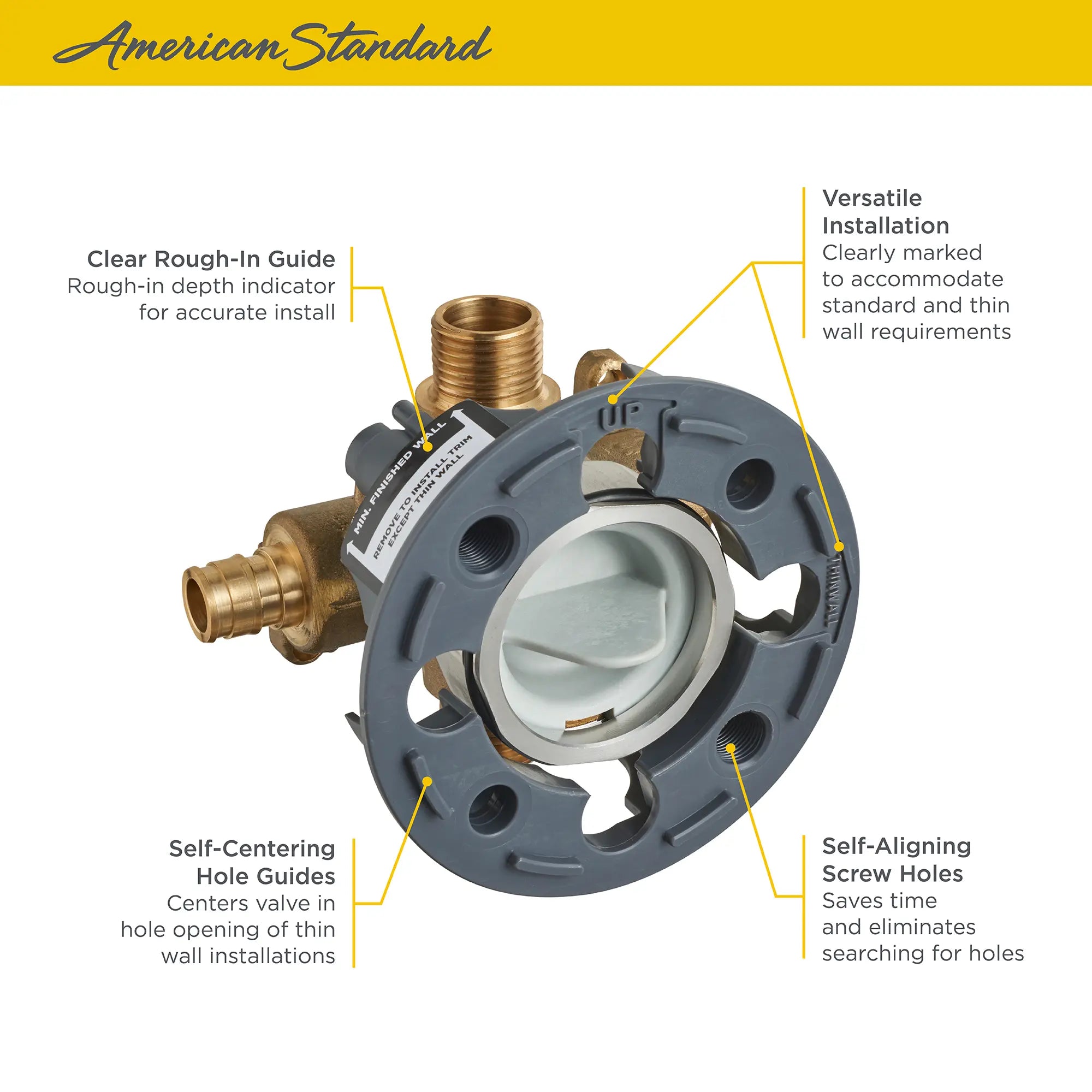 Flash® - Robinet brut de douche avec entrées d’expansion à froid PEX/sorties universelles // SANS FINI // 67587_Flash_Valve_RU108_Info_2_0_CDNwebp.webp