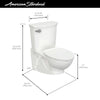 [2882107.020] Glenwall® VorMax® Two-Piece 1.28 gpf/4.8 Lpf Back Outlet Elongated Wall-Hung EverClean® Toilet - White