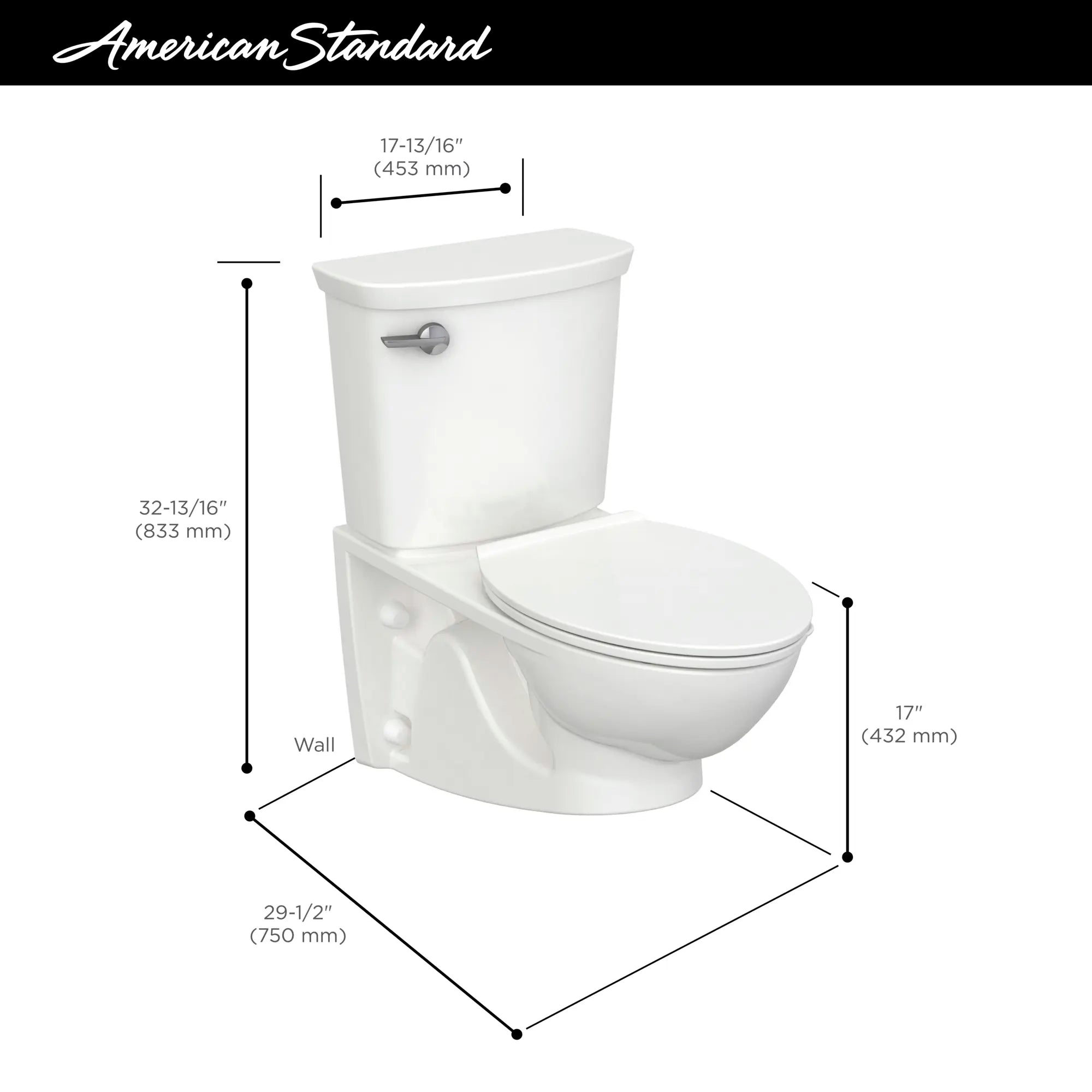 Glenwall® VorMax® - Toilette allongée deux pièces, à installation murale, surface EverClean® et sortie arrière, 1,28 gpc/4,8 lpc // BLANC // 67629_AS_Glenwall_Commercial_Toilet_2882107_Info_F1_1_CDNwebp.webp