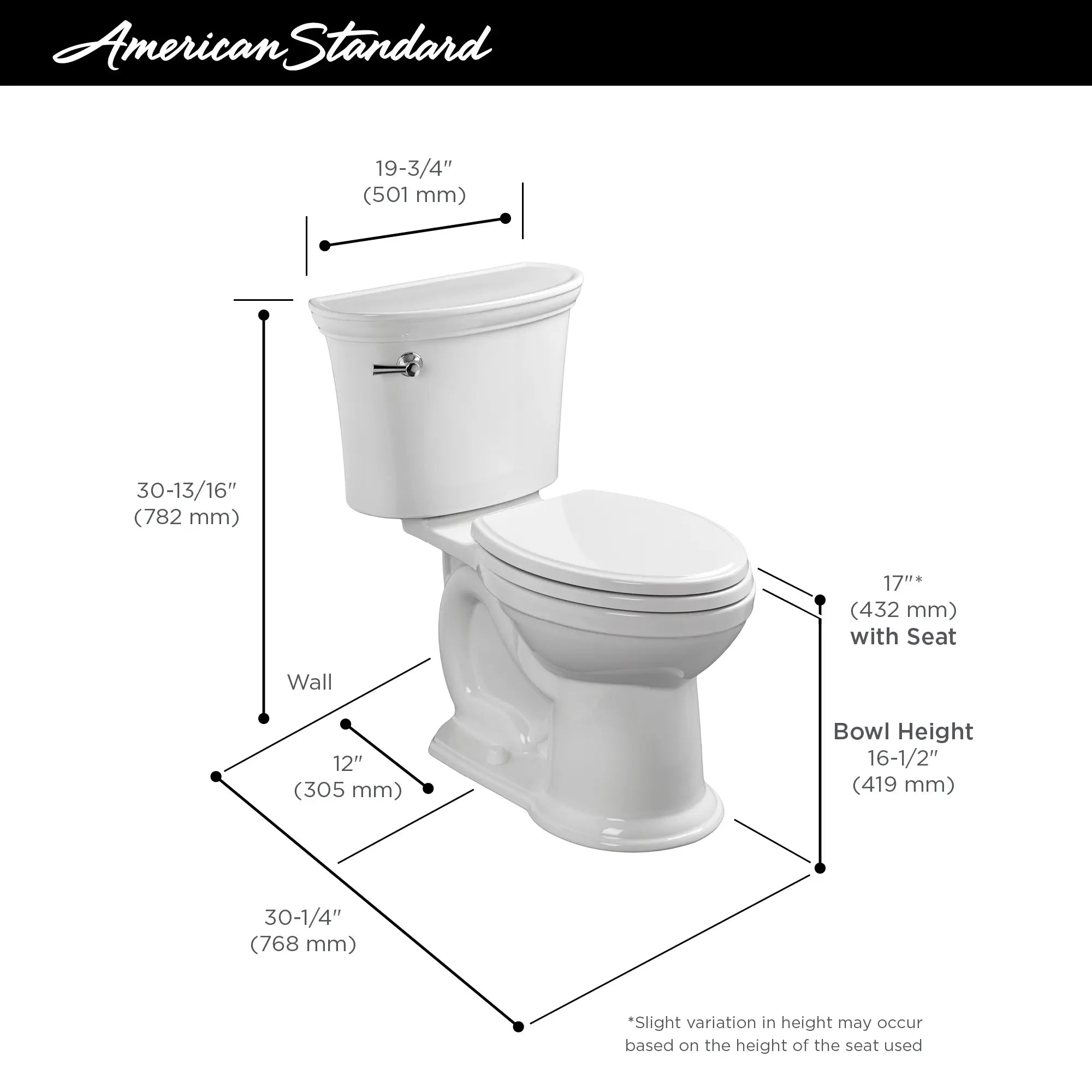 Toilette Heritage® VorMax®, 2 pièces, 1,28 gpc/4,8 lpc, à cuvette allongée à hauteur de chaise, sans siège // BLANC // 67673_AS_Heritage_VorMax_Toilet_205AA104_Info_3_0_CDNwebp.webp