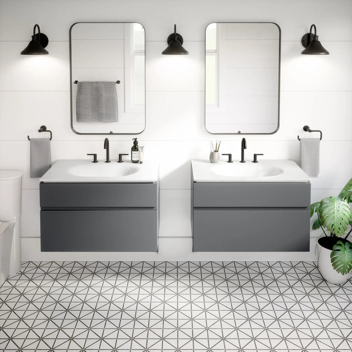 Studio® S - Robinet de salle de bain à 2 poignées espacées de 8 po 4,5 L/min/1,2 gpm avec poignées à levier // NOIR MAT // 67904_B-1298008020_8726033477_7105801243_CDNwebp.webp