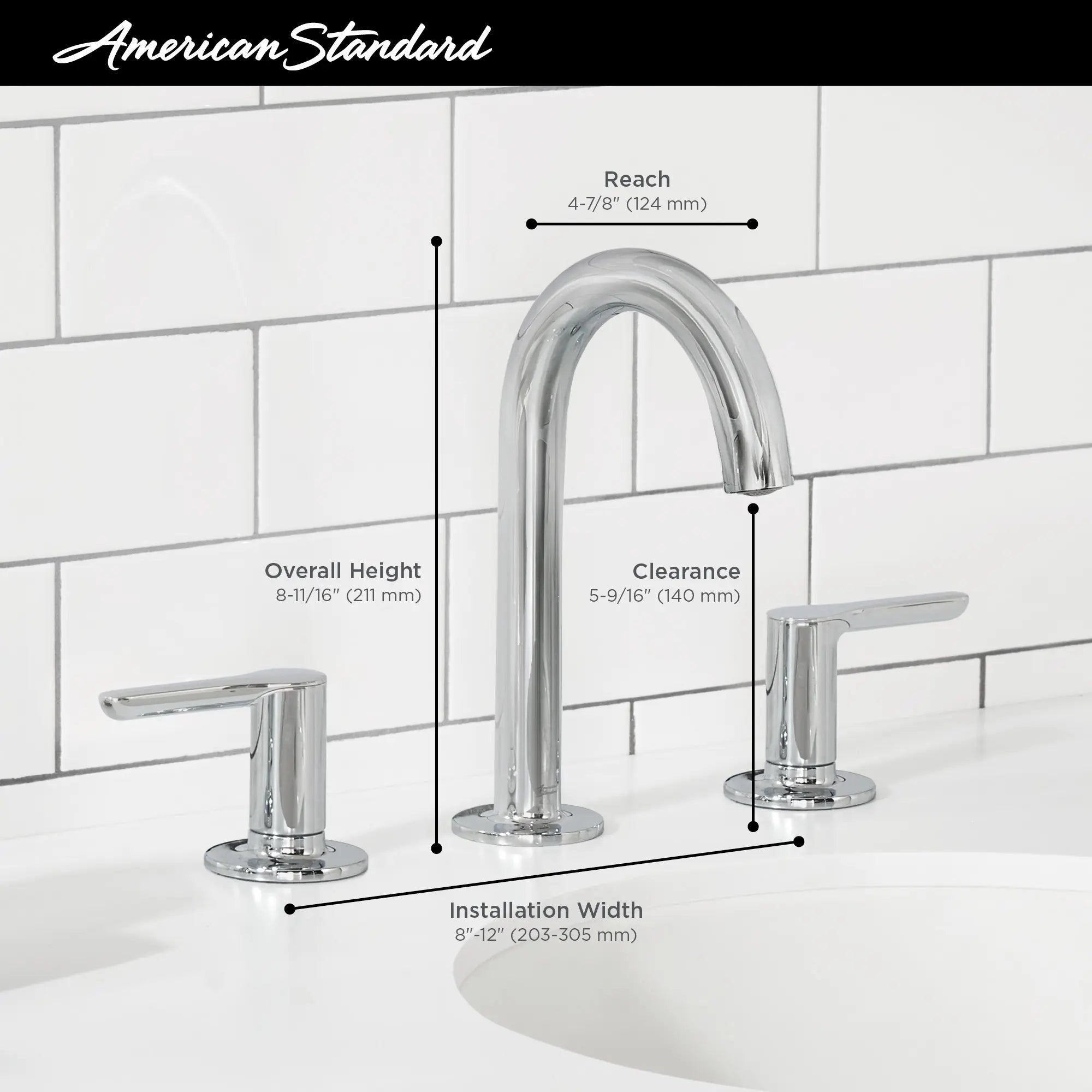 Studio® S - Robinet de salle de bain à 2 poignées espacées de 8 po 4,5 L/min/1,2 gpm avec poignées à levier // NOIR MAT // 67949_AS_Studio_S_7105801_Infographic_0_CDNwebp.webp