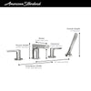 [T105901.002] Studio® S  Bathtub Faucet With Lever Handles and Personal Shower for Flash® Rough-In Valve - Polished Chrome