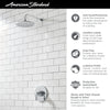 Studio® S 2.5 gpm/ 6.8 L/min  Shower Only Trim With Rain Showerhead With Double Ceramic Balance Cartridge With Lever Handle // CHROME // 67980_AS_Studio_S_TU105501_Infographic_1_CDNwebp.webp