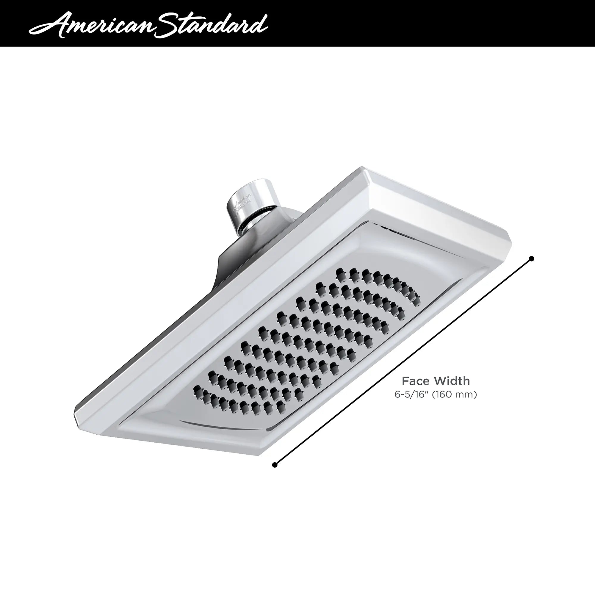 Pomme de douche fixe Town Square® S de 6-1/4 po, 1,8 gpm/6,8 L/min  // CHROME POLI // 68093_2019_AS_Town_Square_S_Shower_1660515_Infographic_1_0_CDNwebp.webp