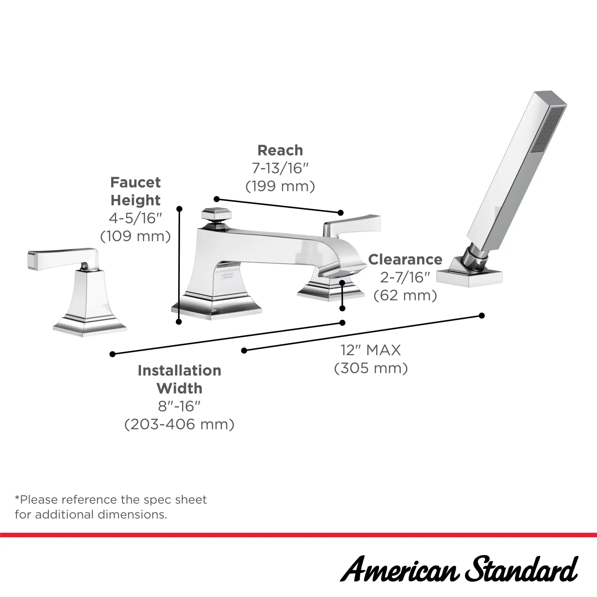 Town Square® S - Robinet de baignoire avec poignées à levier et douchette pour robinet brut Flash® // CHROME POLI // 68094_Town_Square_S_Infographic_T455901_0001_SEP2025_1_CDNwebp_e00d9649-a995-4231-93fc-47a0141dc47b.webp