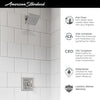[TU455507.002] Town Square S 1.75 gpm/6.8 L/min Shower Trim Kit With Water-Saving Showerhead, Double Ceramic Pressure Balance Cartridge With Lever Handle - Polished Chrome