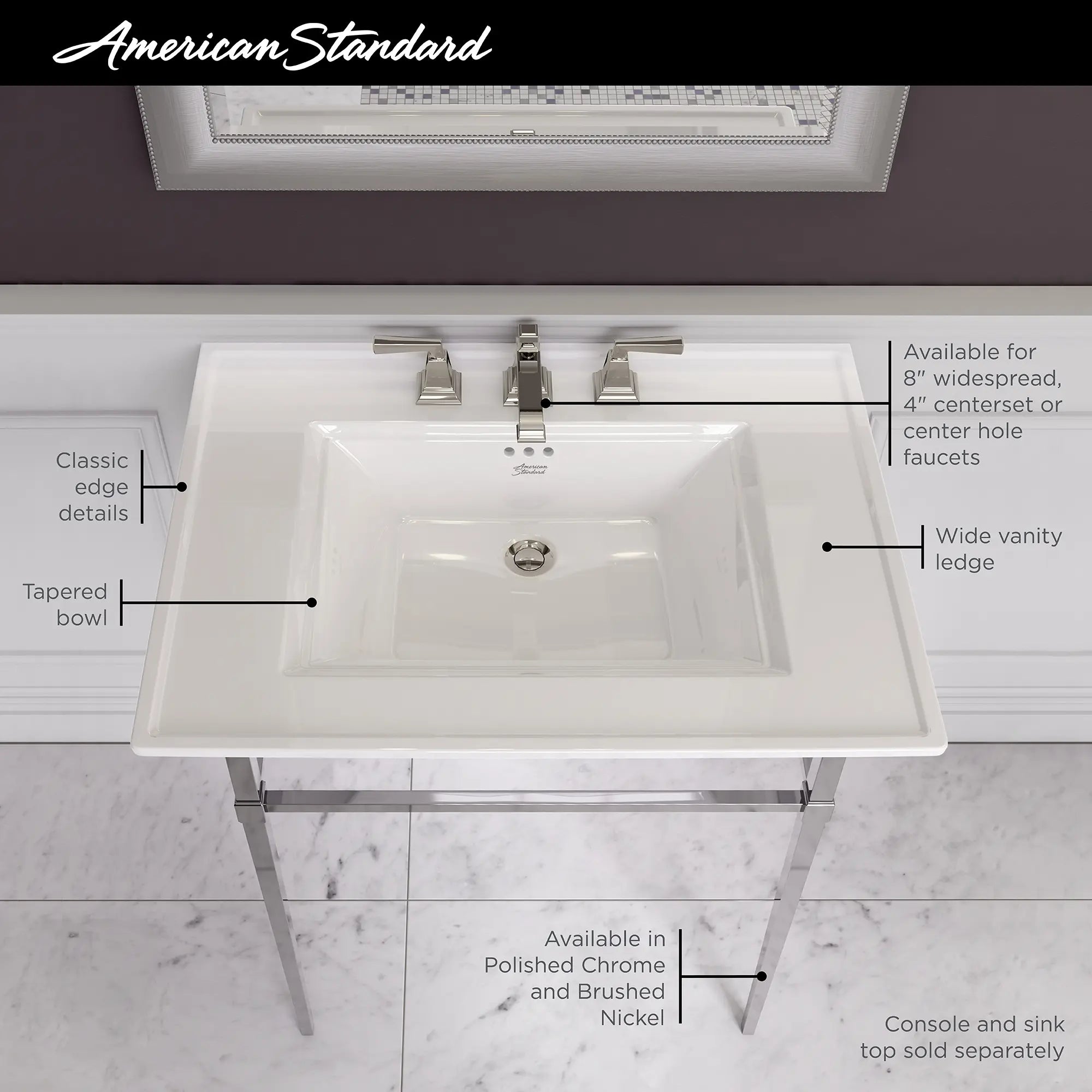 Pieds de table-console Town Square® S // CHROME POLI // 68131_2019_AS_Town_Square_S_Bath_Sink_Console_8721000_Infographic_0_CDNwebp.webp
