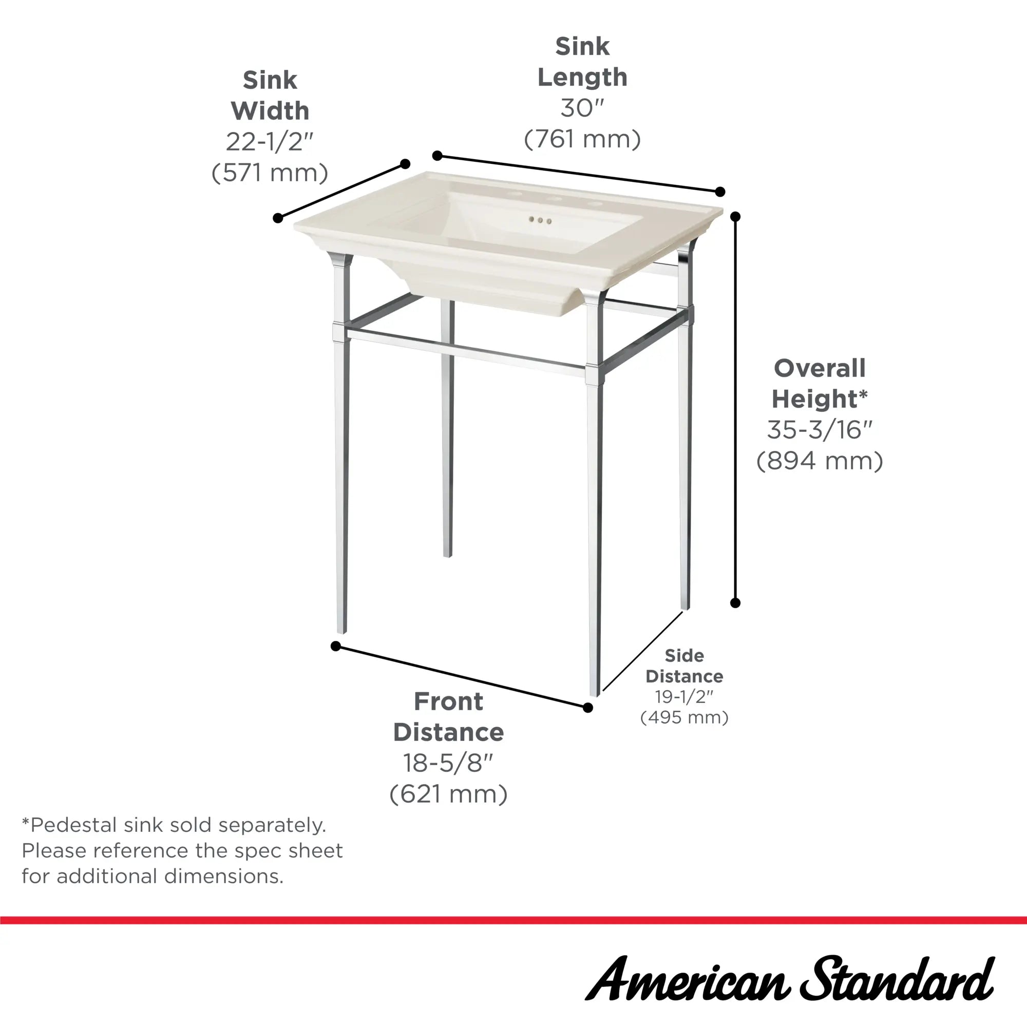 Pieds de table-console Town Square® S // CHROME POLI // 68132_TownSquareS_Infographic_8721000_0001_SEPT2025_1_CDNwebp.webp