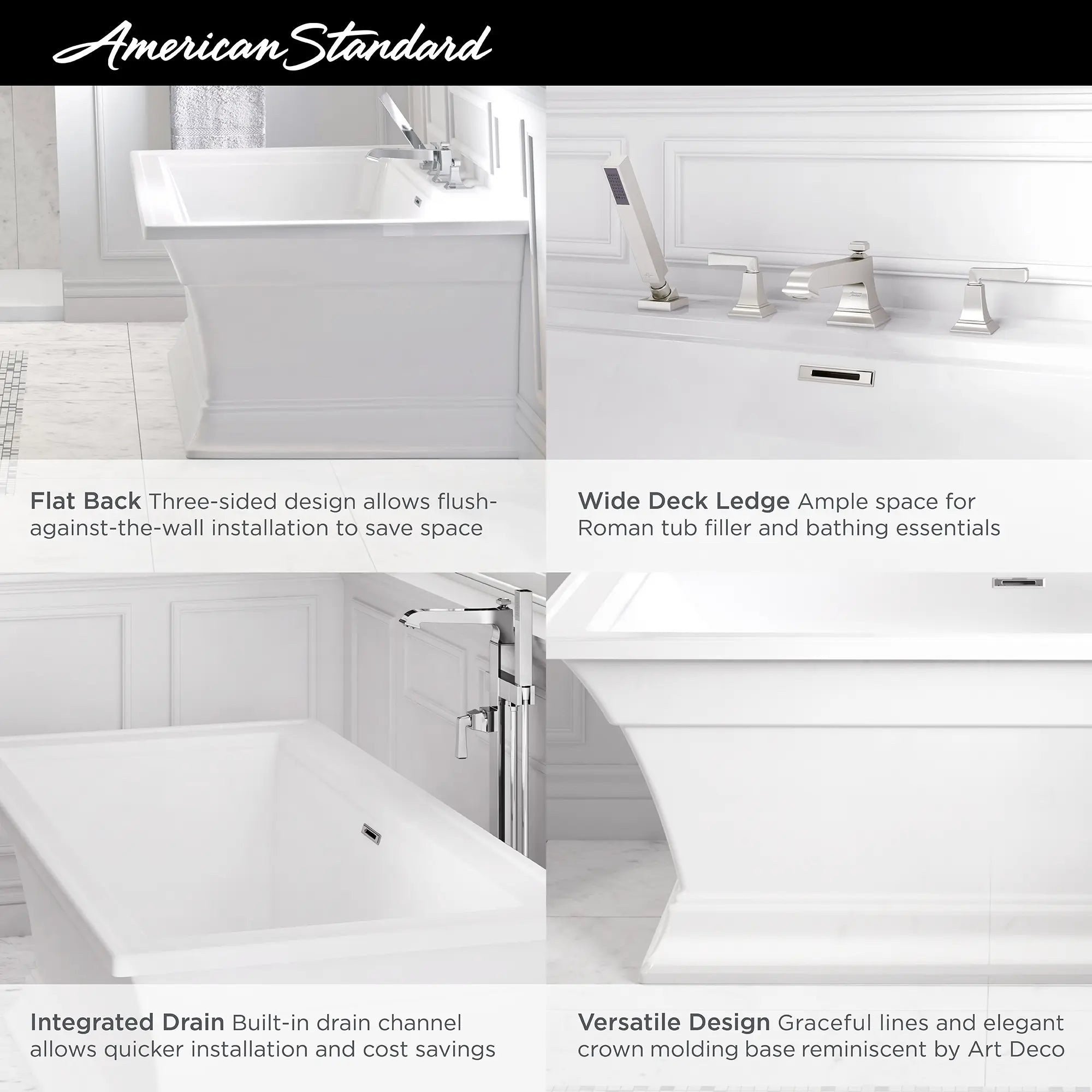 Baignoire autoportante Town Square® S 68 x 36 po avec renvoi central // BLANC // 68164_2019_AS_Town_Square_S_FST_2546004_Infographic_2_0_CDNwebp.webp
