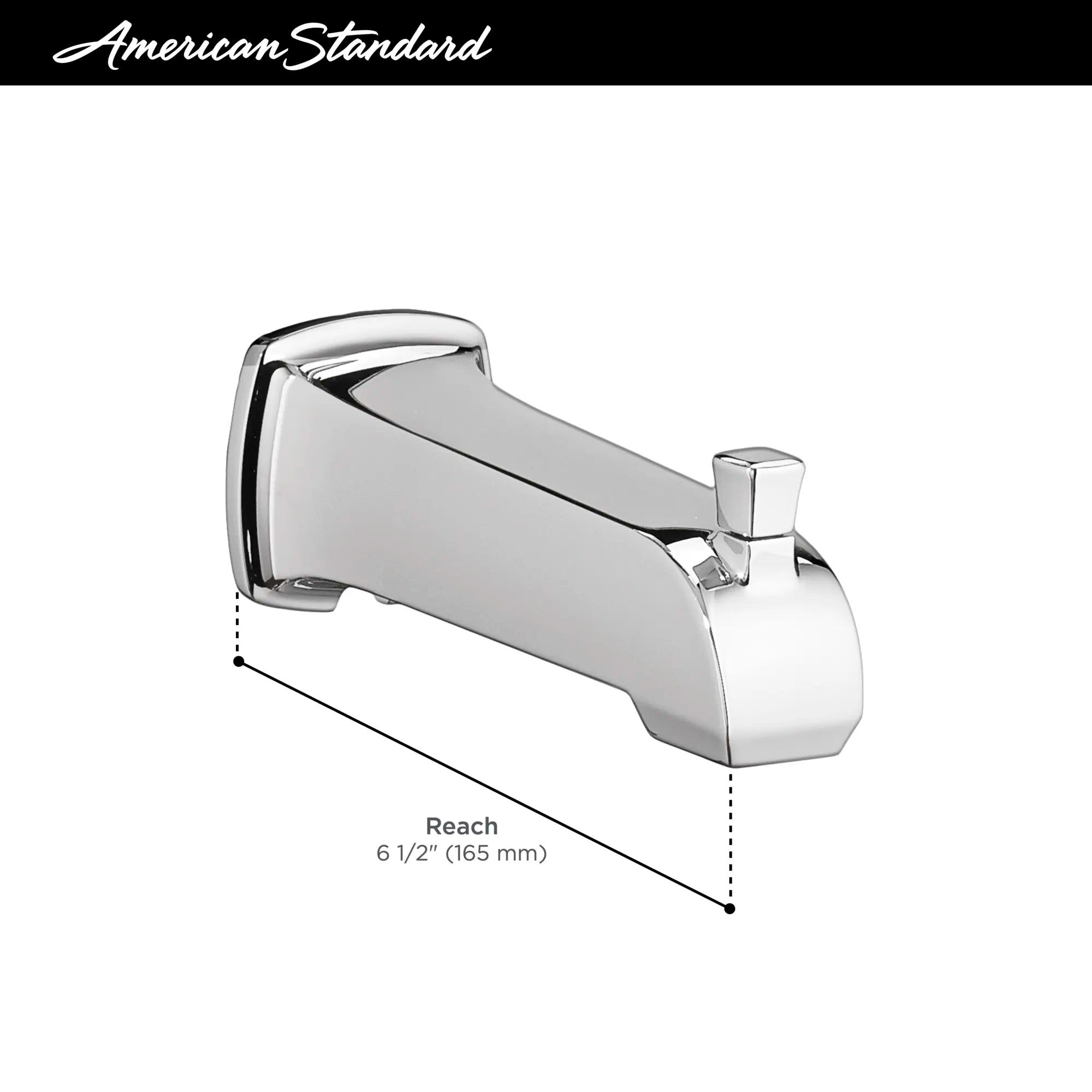 Townsend® - Bec de baignoire inverseur à enfiler de 6-1/2 po // CHROME POLI // 68192_2019_AS_Townsend_Tub_Spout_8888093_Infographic_1_0_CDNwebp.webp