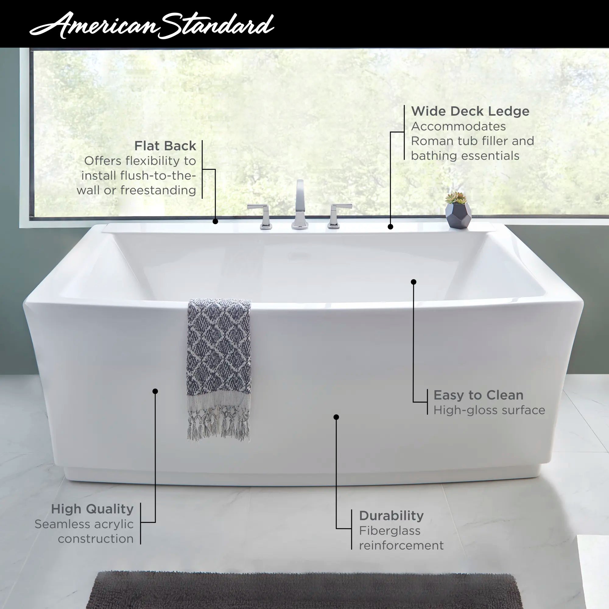 Baignoire autoportante Townsend® 68 x 36 po avec renvoi central // BLANC // 68194_2019_AS_Townsend_FST_Infographic_F1-1_0_CDNwebp.webp