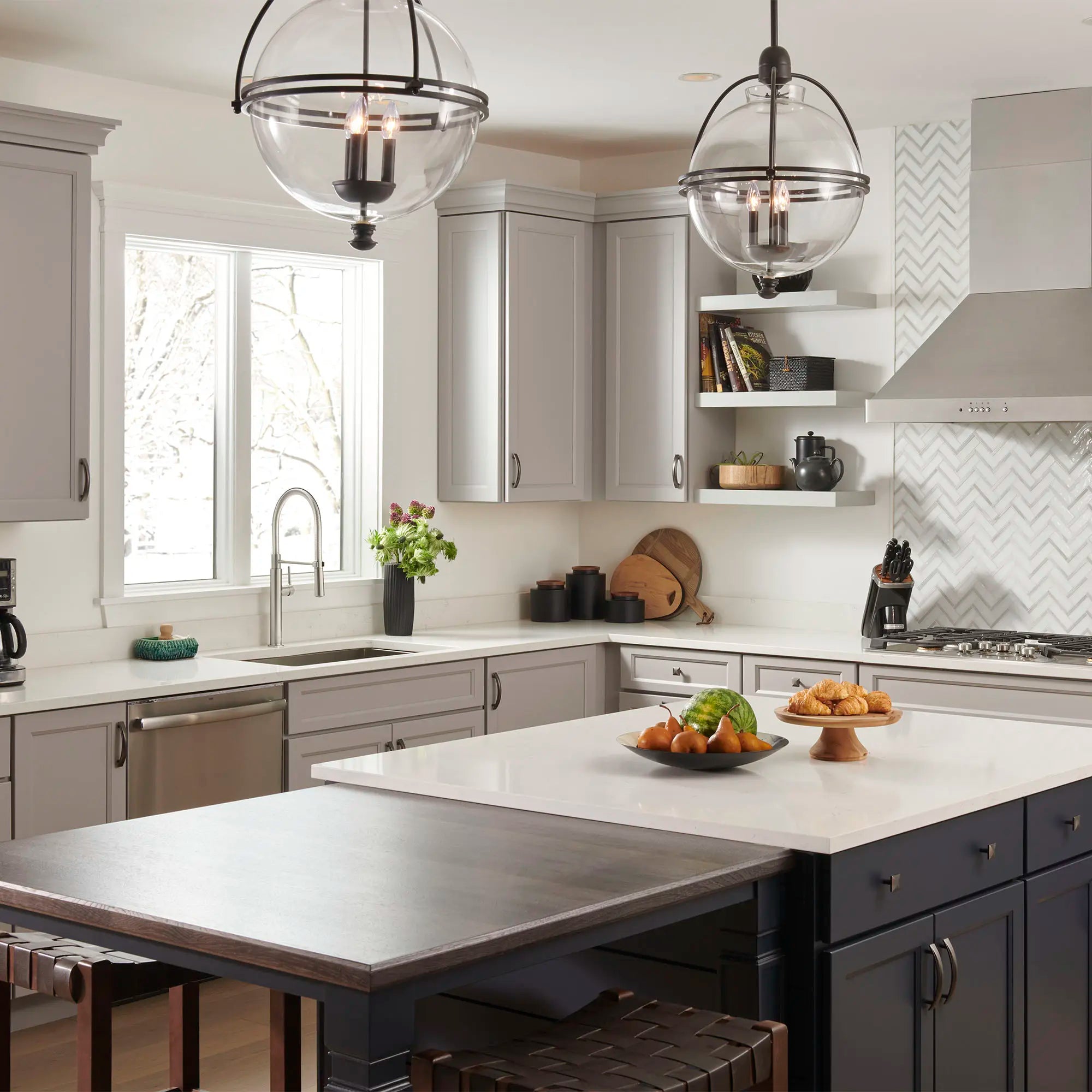 Robinet de cuisine rétractable Studio® S Semi-Pro avec bec à ressort hélicoïdal et jet double // INOX // 72763_B-4803350075_2_CDNwebp.webp