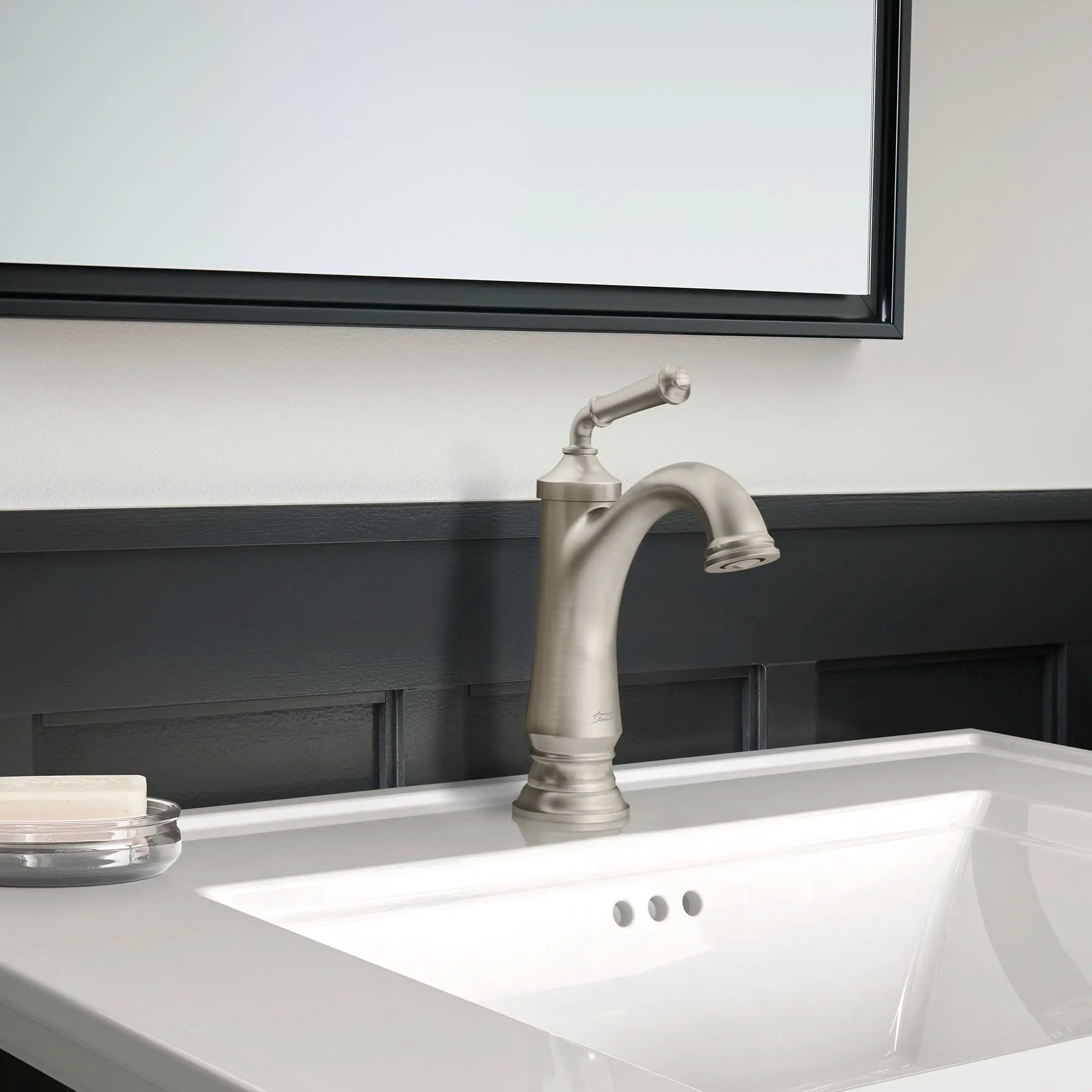 Delancey® - Robinet de salle de bain monotrou à poignée unique 1,2 gpm/4,5 L/min avec poignée à levier // NICKEL BROSSÉ // 76004_B-7052107295_CDNwebp.webp