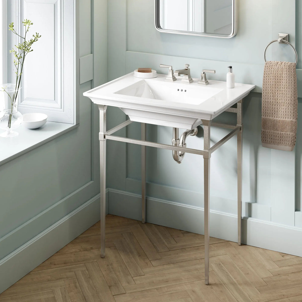 Pieds de table-console Town Square® S // NICKEL BROSSÉ // 79763_B-7455801013_8721000295_CDNwebp.webp