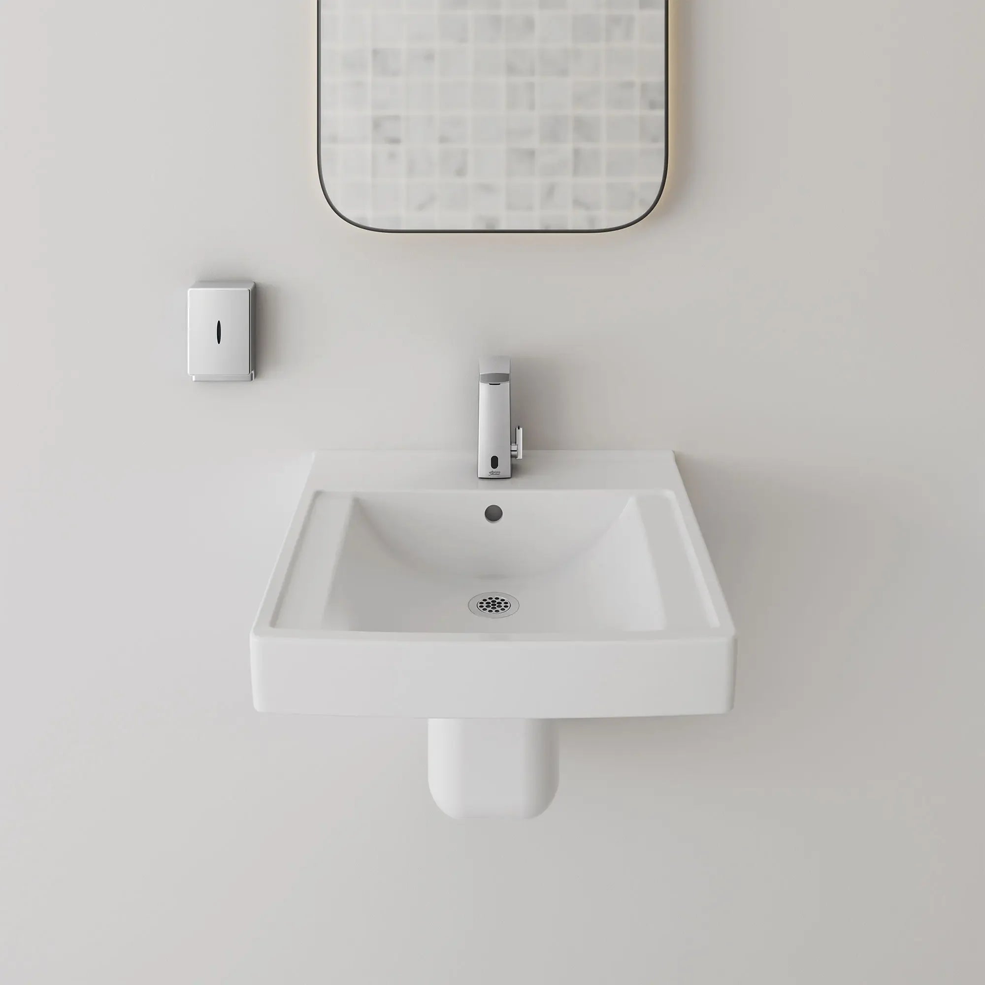 Lavabo mural Decorum® avec surface EverClean®?(21 x 20-1/4 po) - trou central uniquement  // BLANC // 82247_B-9134001EC020_0059020EC020_7025305002_1_CDNwebp.webp