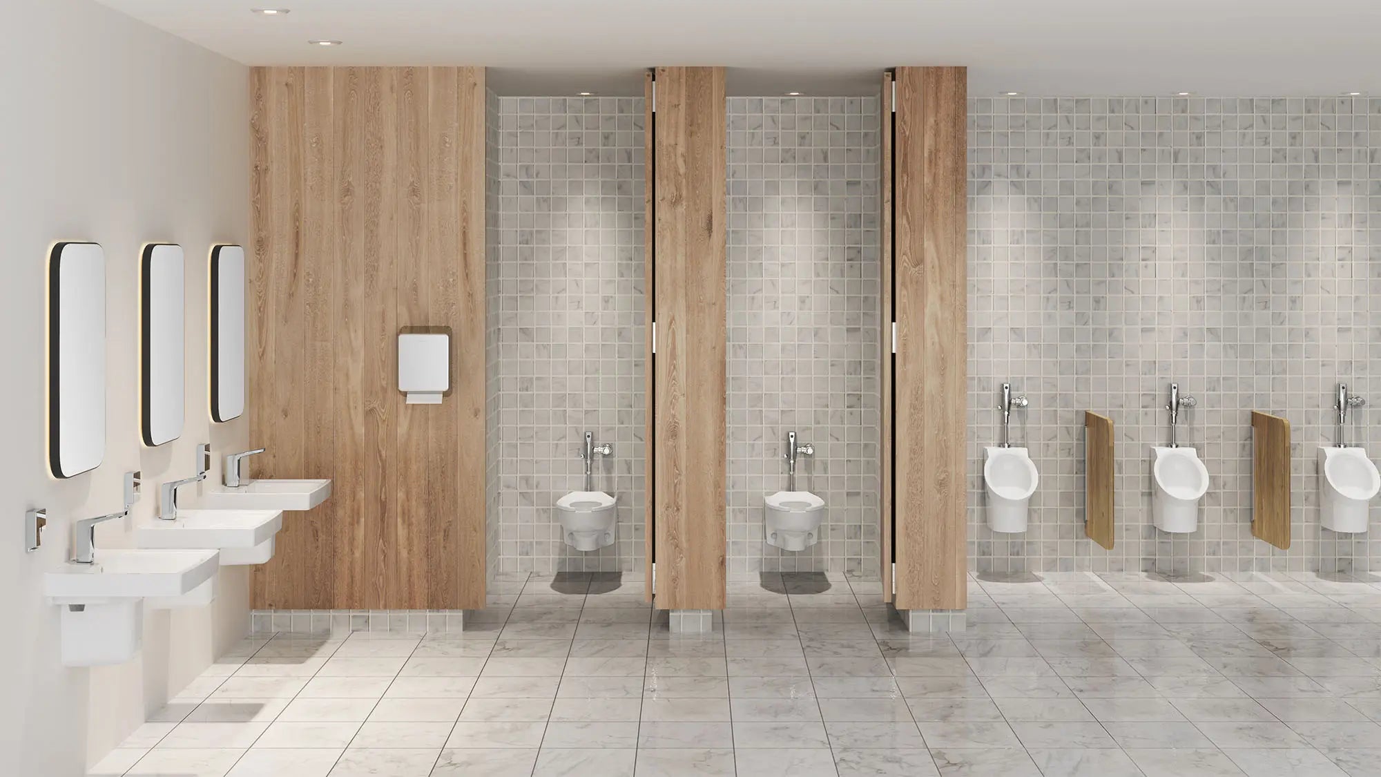 Protecteur en porcelaine vitrifiée avec EverClean® pour lavabo mural // BLANC // 82278_B-9134001EC020_7025305002_6042633020_3351101020_6063051002_0059020EC020_1_CDNwebp.webp