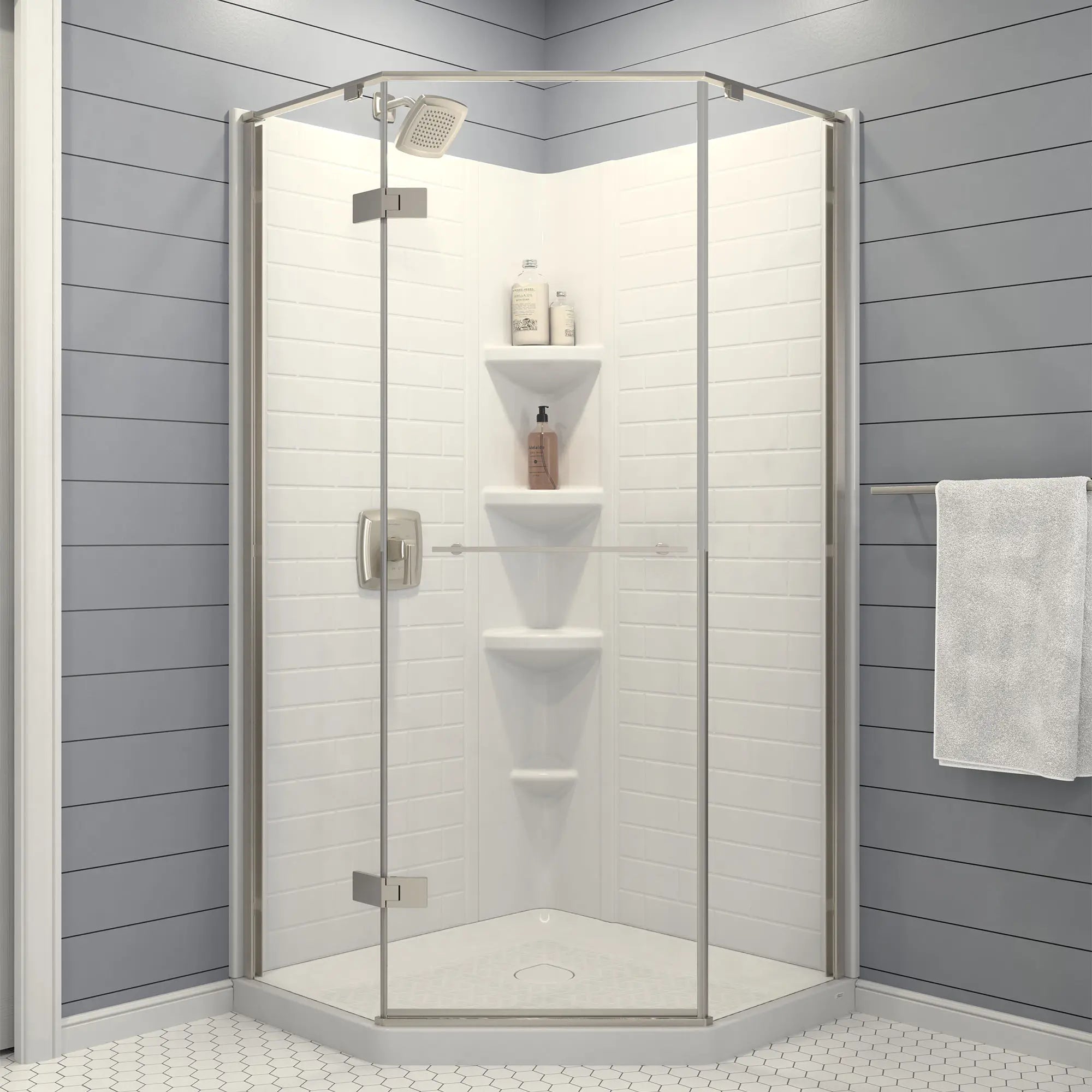Townsend® - Ensemble de robinetterie pour douche 1,75 gpm/6,6 L/min incluant une pomme de douche à économie d'eau, une cartouche à pression équilibrée en double céramique et une poignée à levier // SHOWER / 1.75 GPM / NICKEL BROSSÉ // 83063_B-AM00841400.295_A8017T-CO.011_2947SWT38.011_TU353507.295_2_CDNwebp.webp