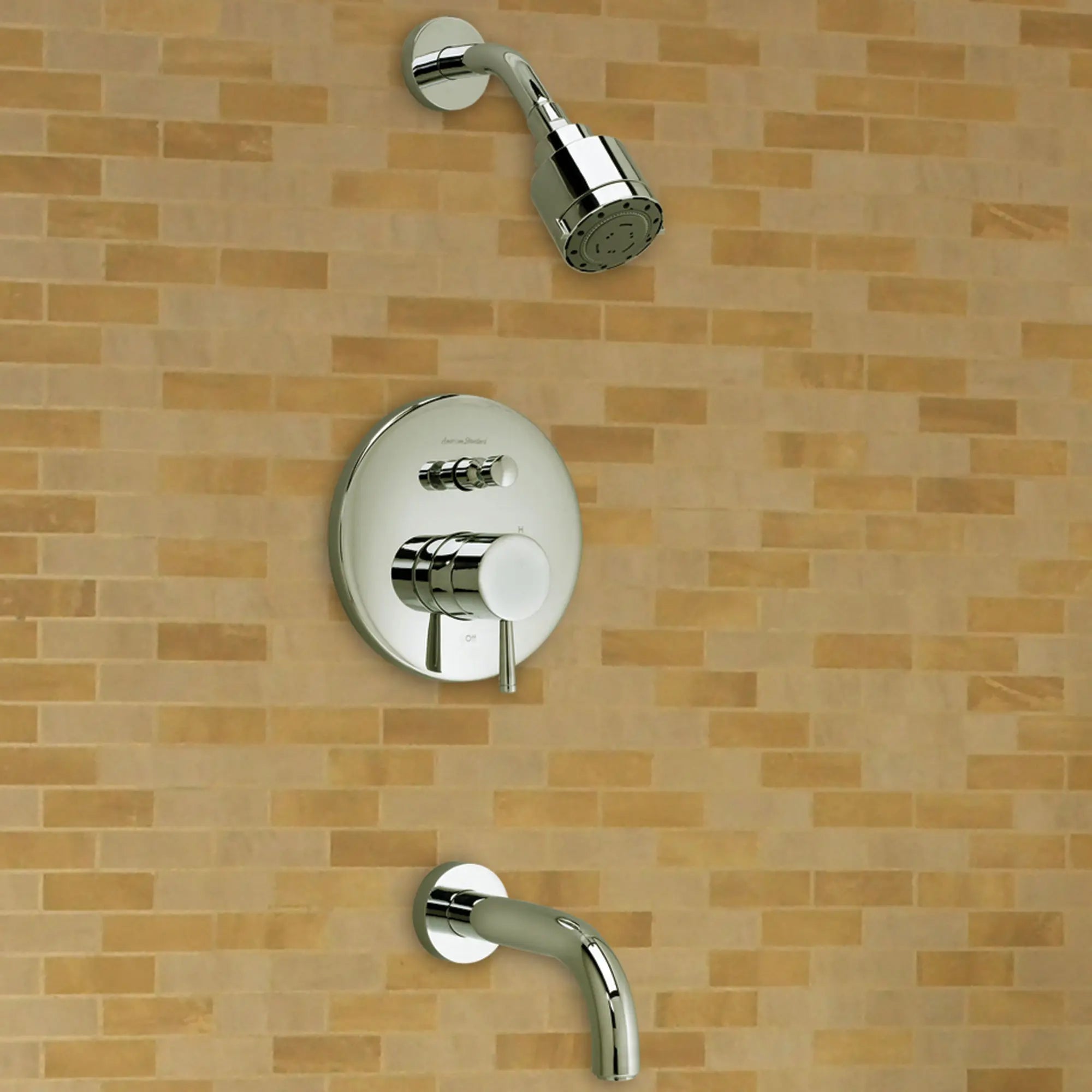 Serin® 2.5 gpm/9.5 L/min baignoire and Garniture de douche avec pomme de douche pluie, Pommeau de douche à 3 fonctions, cartouche à double équilibre de pression en céramique avec poignée à levier // CHROME POLI // 86702_B-T064602002_CDNwebp.webp