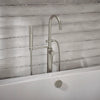 Contemporary Round Freestanding Bathtub Filler With Lever Handle Faucet for Flash® Rough-In Valve //   BRUSHED NICKEL // 86728_B-T064951.295_CDNwebp.webp