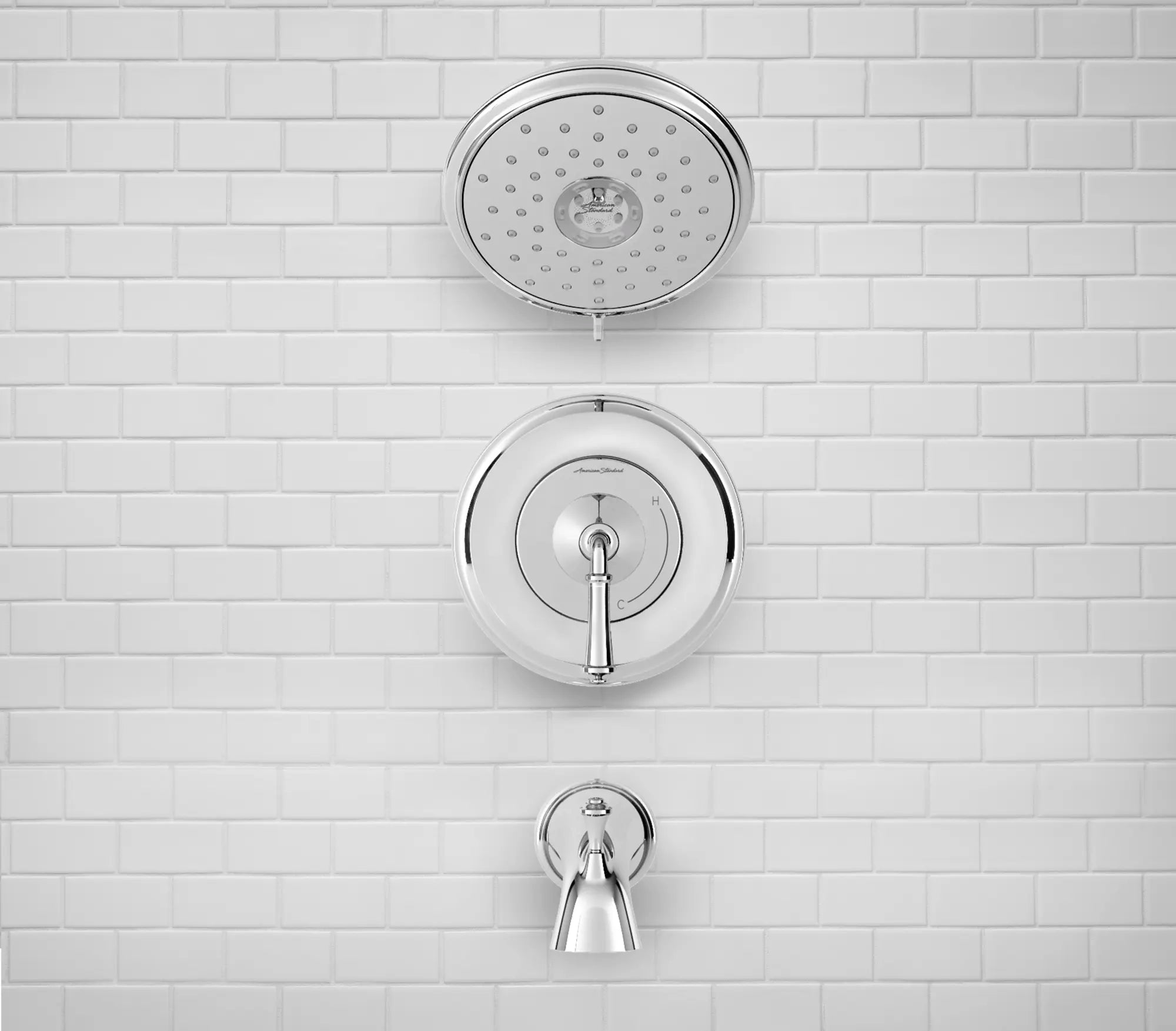 Delancey® 2.5 gpm/9.4 L/min baignoire and Garniture de douche avec Pomme de douche 4 fonctions à économie d'eau et poignée à levier // CHROME POLI // 87757_B-TU052502002_CDNwebp.webp