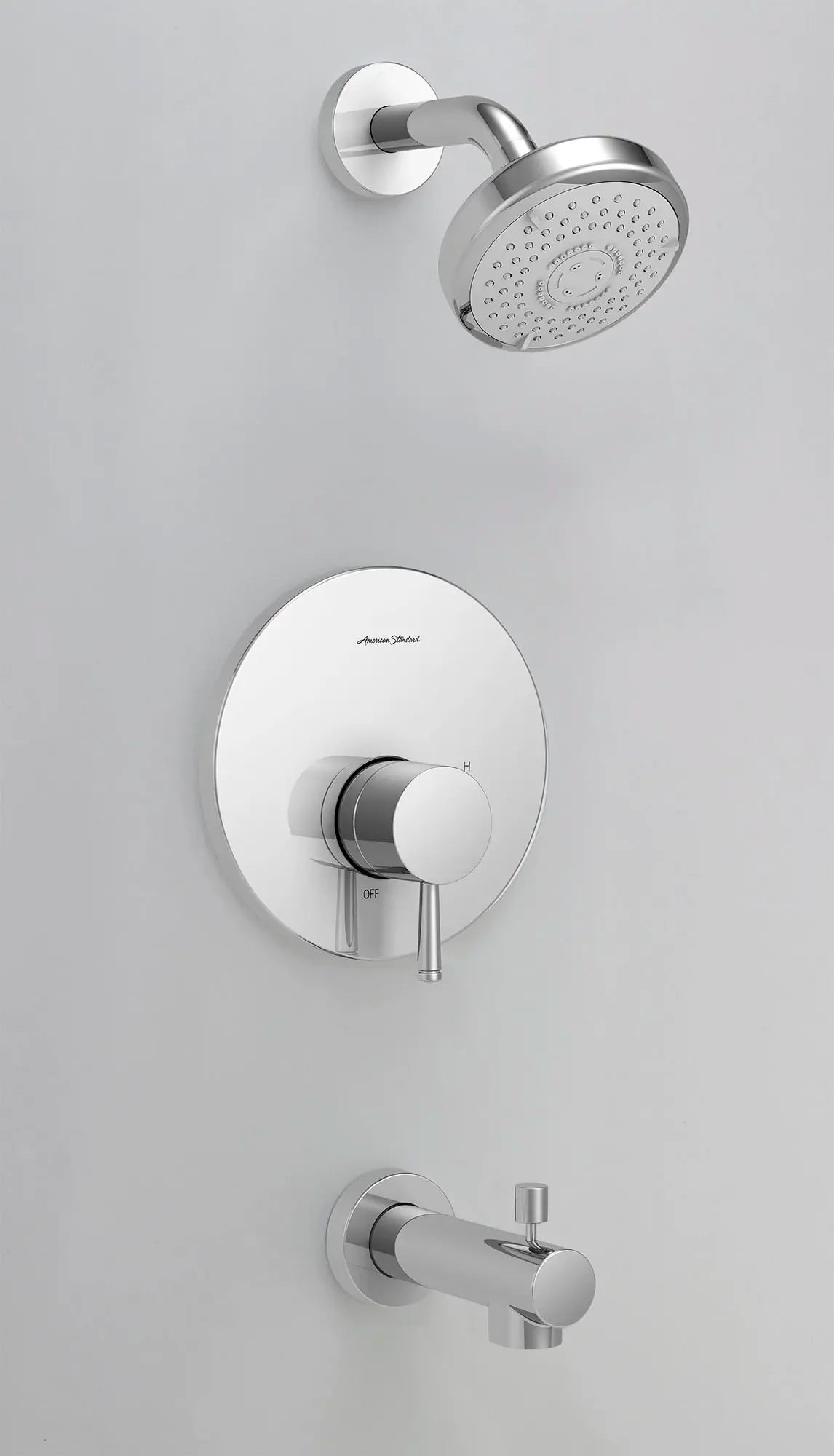 Serin® - Ensemble de robinetterie pour baignoire/ douche 1,75 gpm/6,6 L/min incluant une pomme de douche 3 fonctions à économie d'eau, une cartouche à pression équilibrée en double céramique et une poignée à levier // TUB & SHOWER / CHROME POLI // 87863_B-TU064508002_CDNwebp.webp