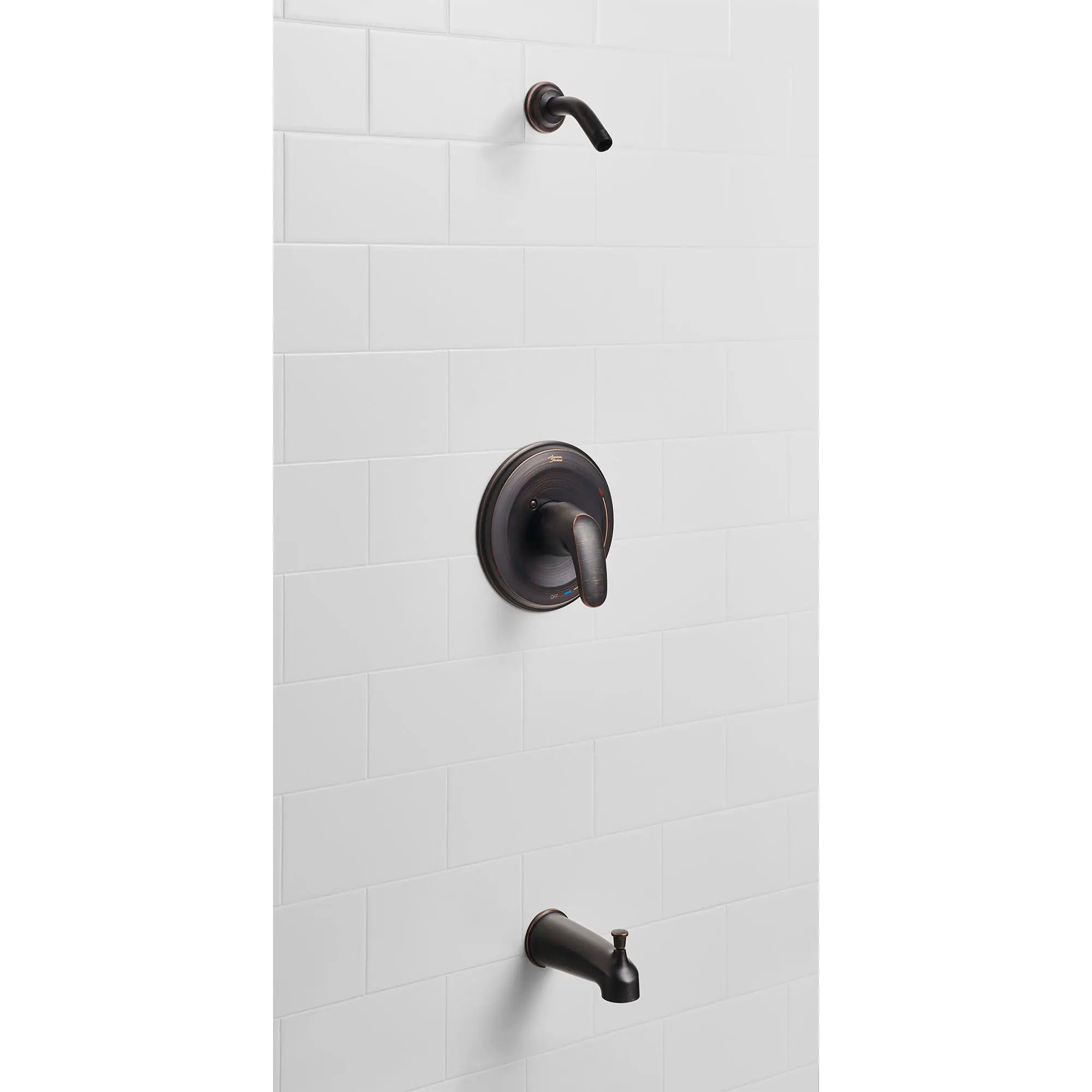 Colony® PRO - Ensemble de robinetterie pour baignoire/douche incluant une cartouche à pression équilibrée en double céramique etune poignée à levier, sans pomme de douche. // LEGACY BRONZE // 87949_B-TU075508XH278_1_CDNwebp.webp